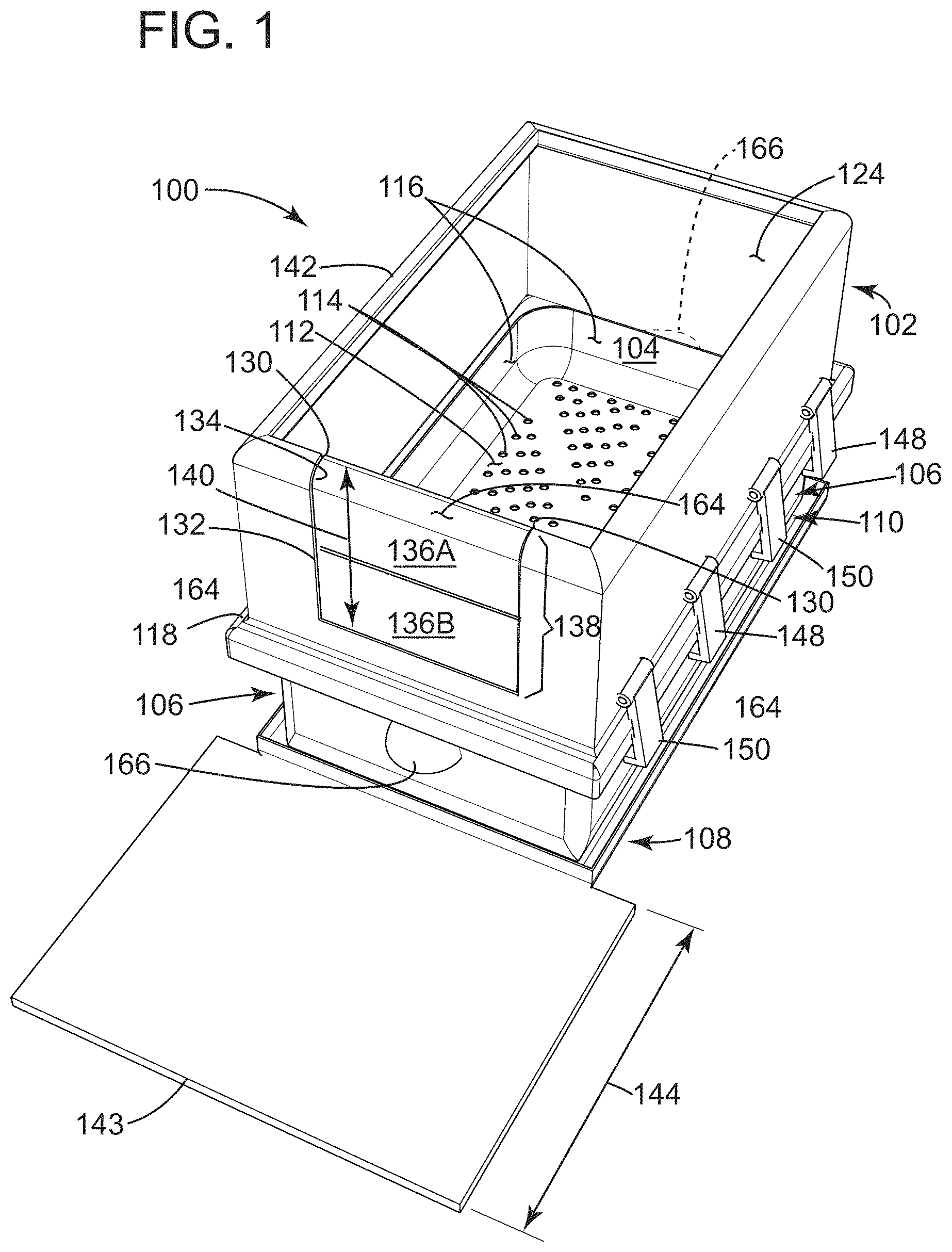 Patent US11793155 — Cat litter box system — Figure 1