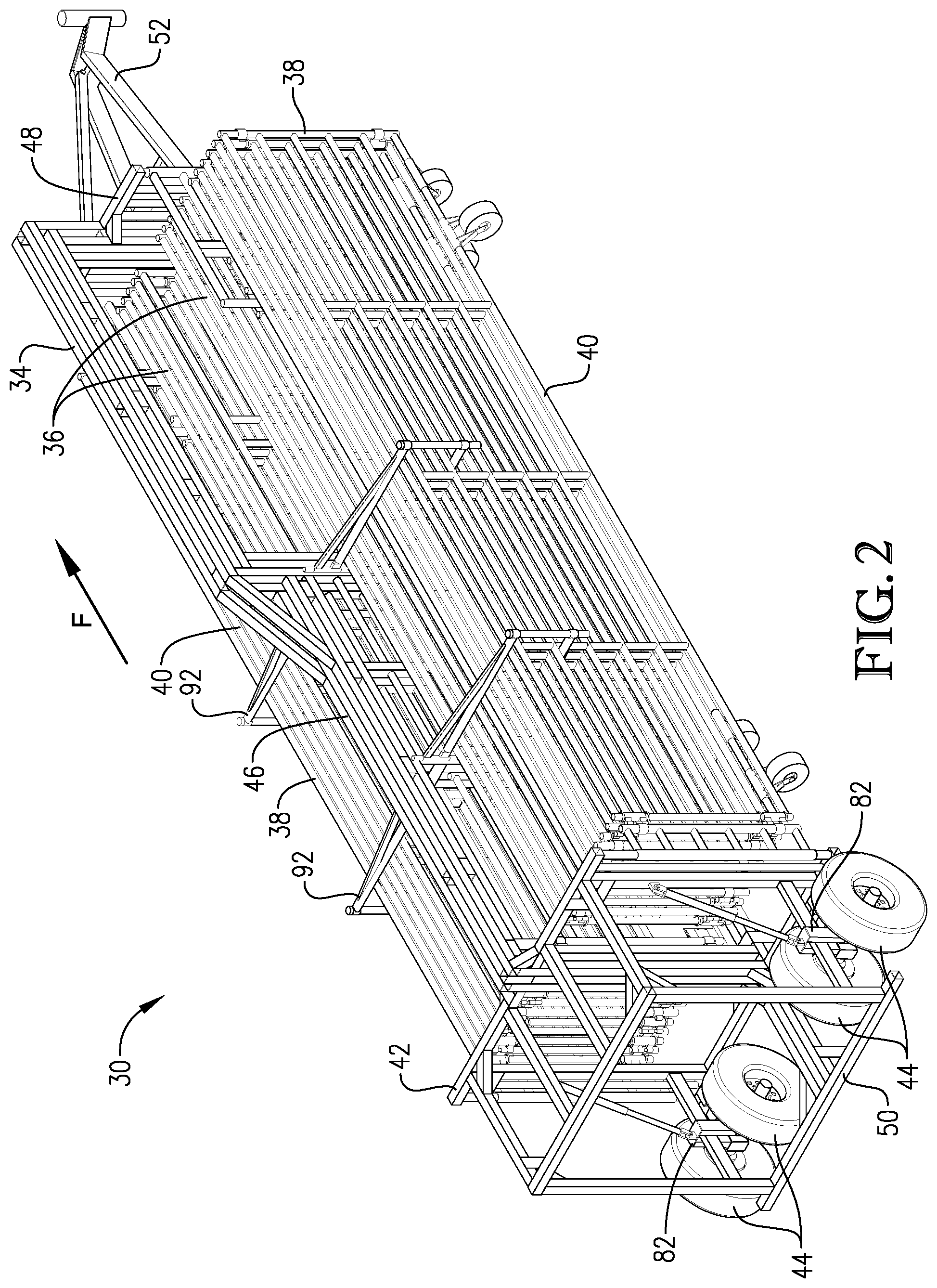 Patent US11793158 Figure 2 – Portable corral suspension with torsion axle