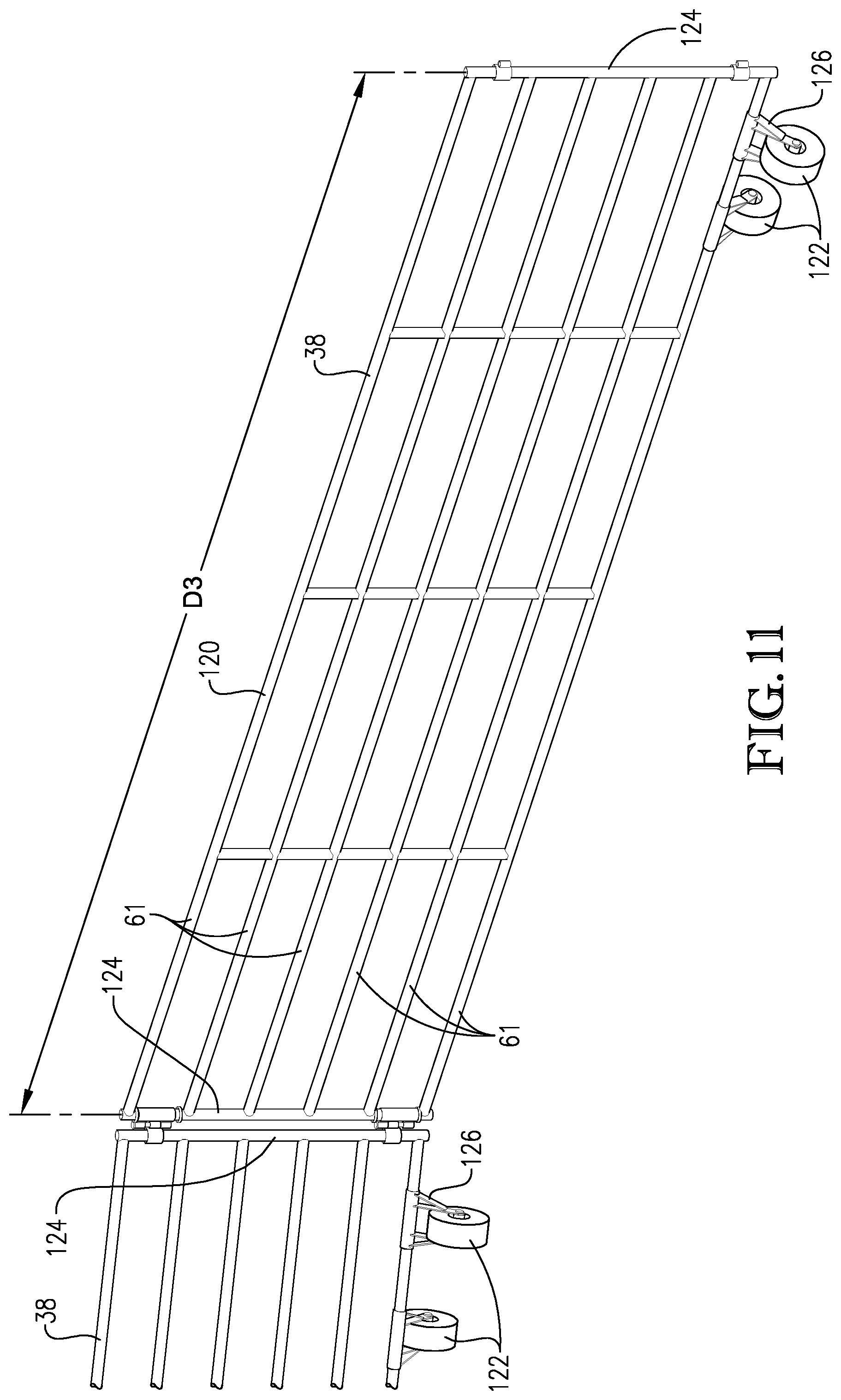 Patent US11793158 Figure 11 – Portable corral suspension with torsion axle