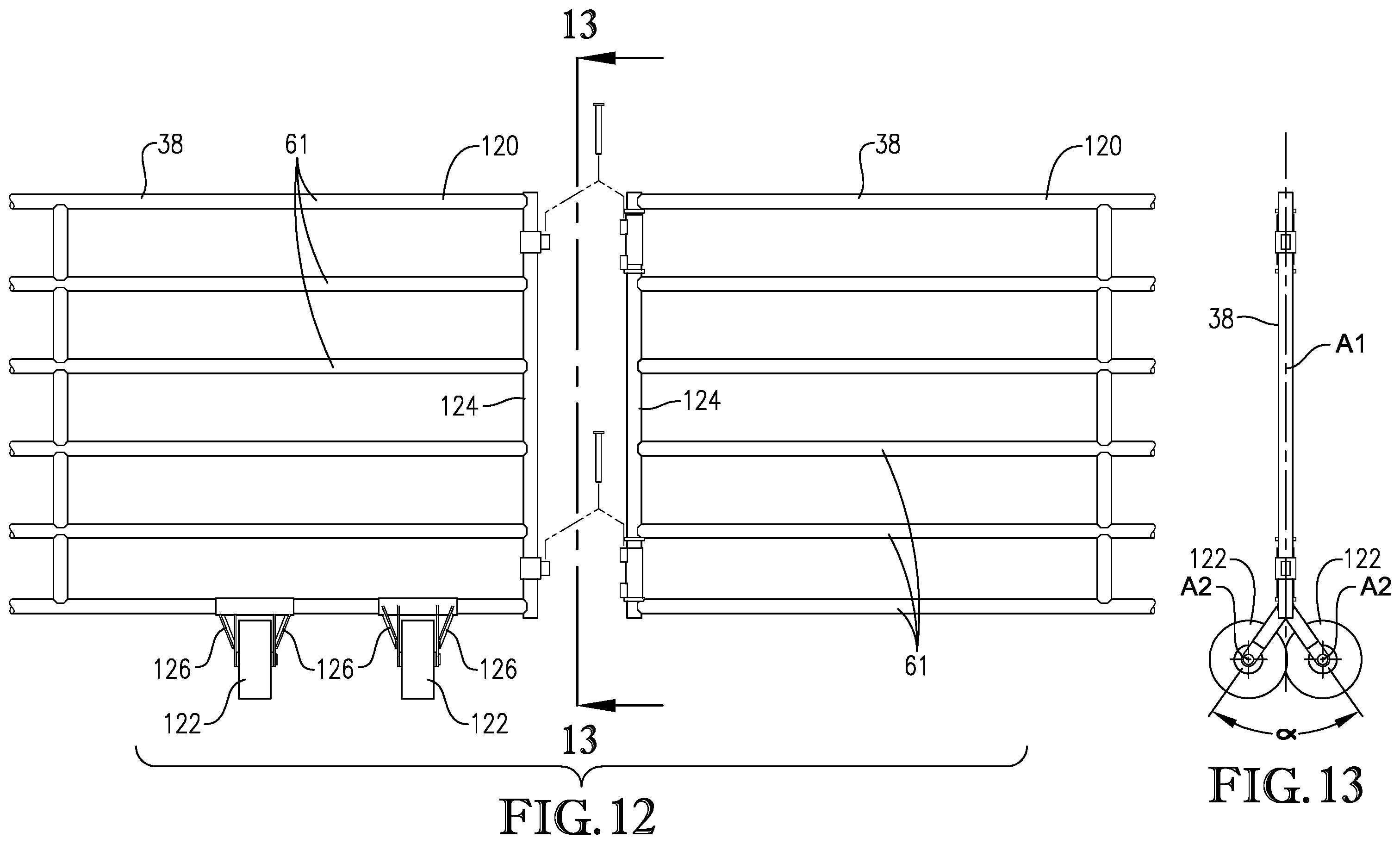 Patent US11793158 Figure 12 – Portable corral suspension with torsion axle