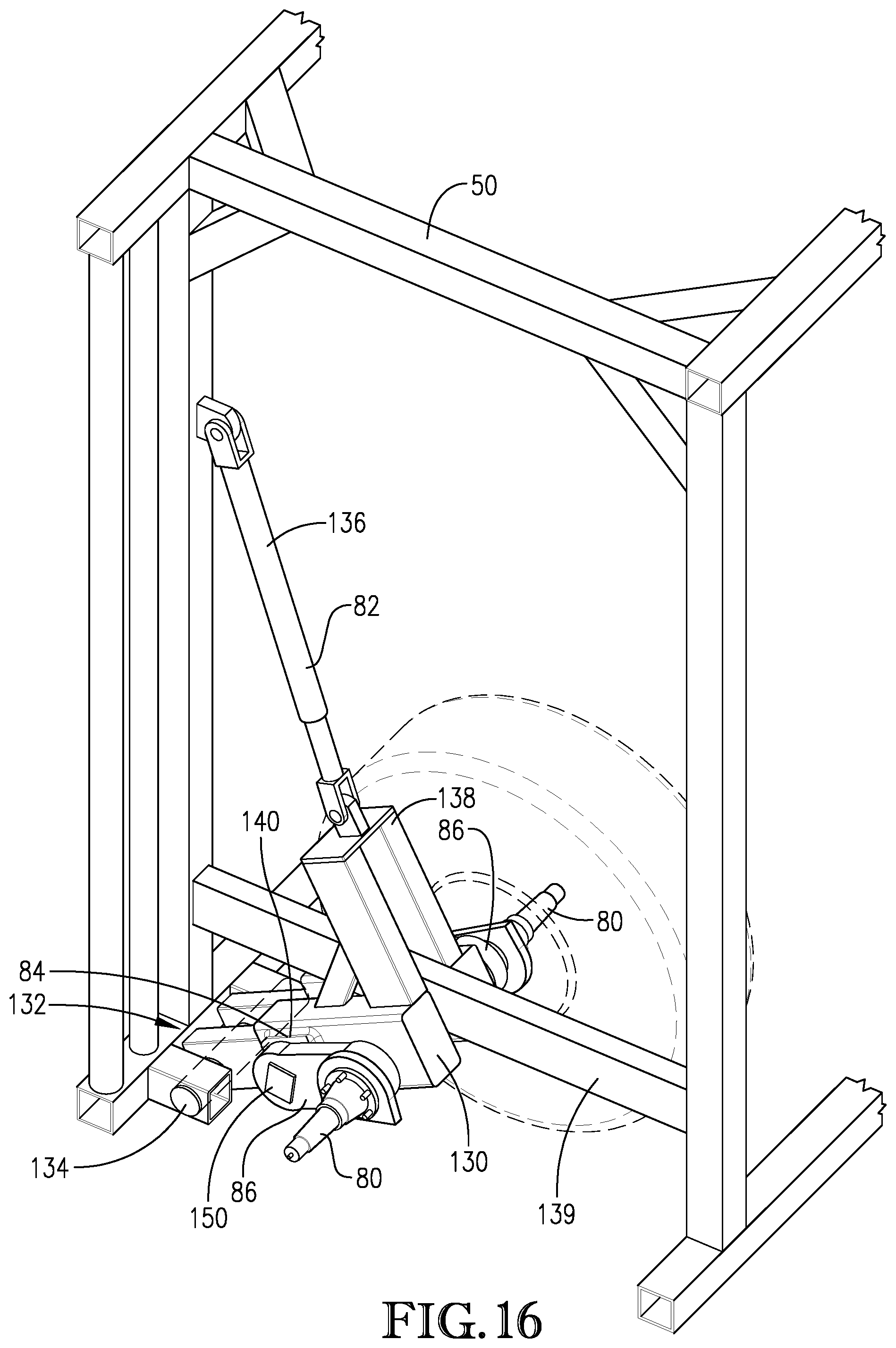 Patent US11793158 Figure 15 – Portable corral suspension with torsion axle