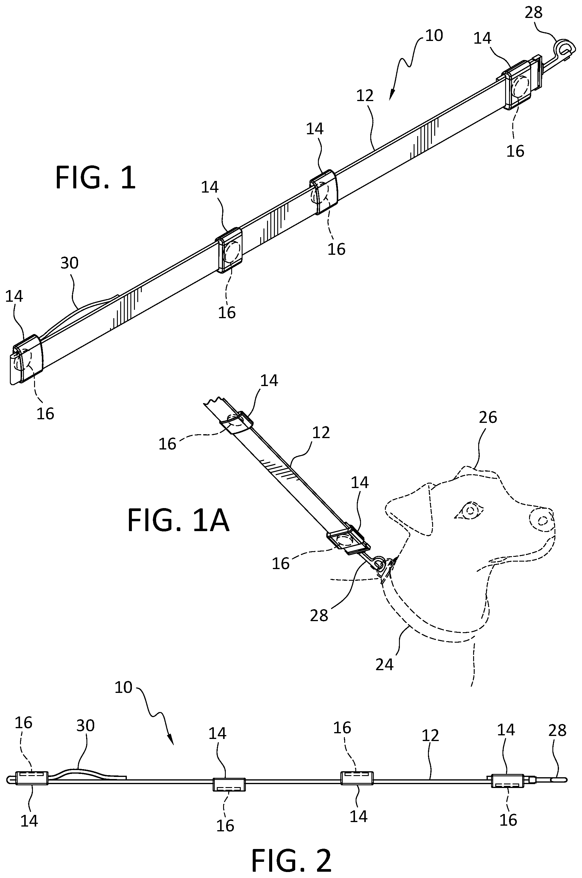 Patent US11793171 — Apparatus that enables a leash to coil around an animal's collar — Figure 1