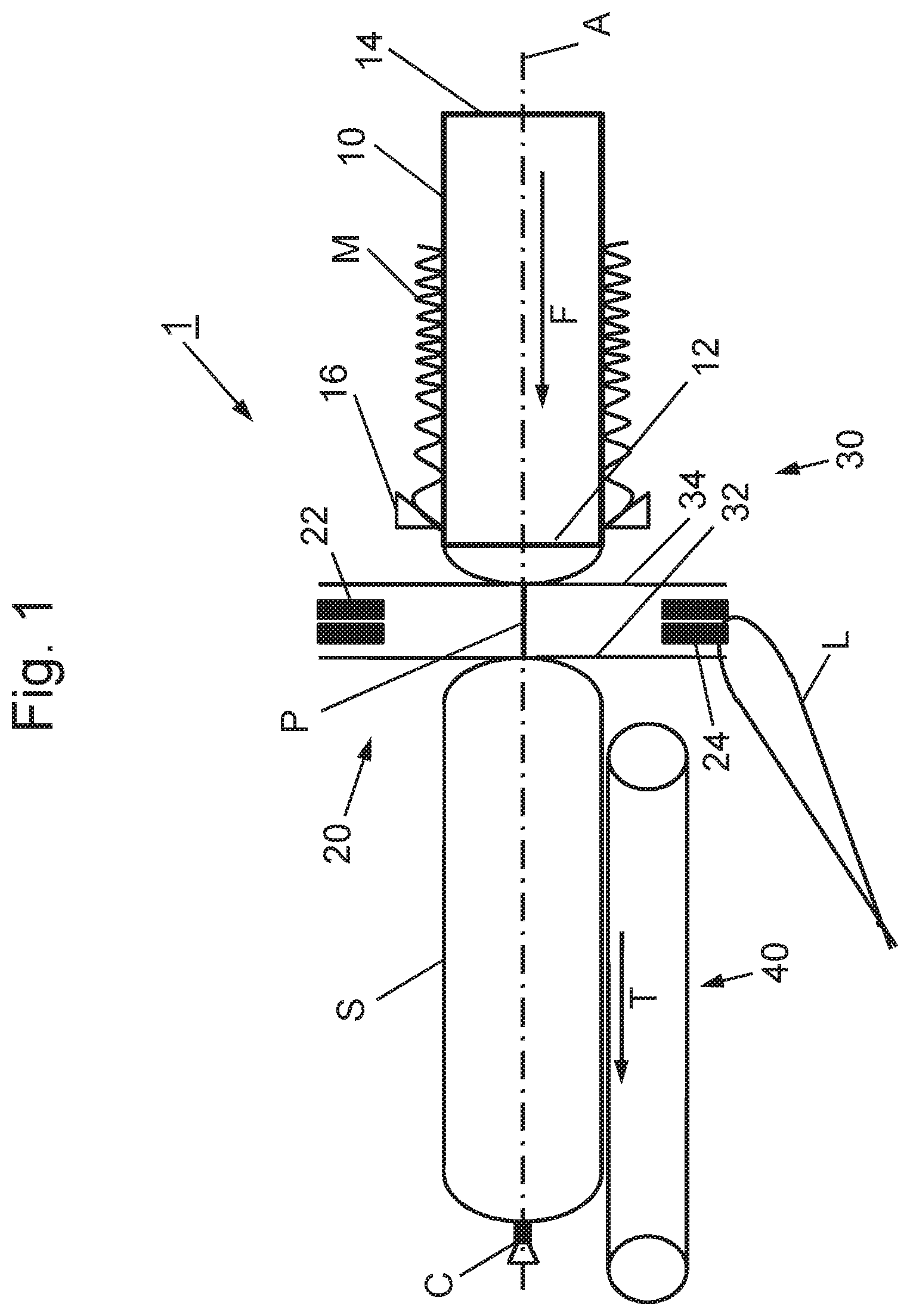 Patent US11793206 — Removal device for rod-like elements — Figure 1