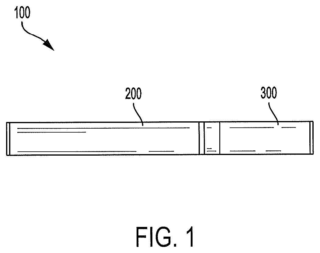 Patent US11793238 — Microtextured liquid transport element for aerosol delivery device — Figure 1