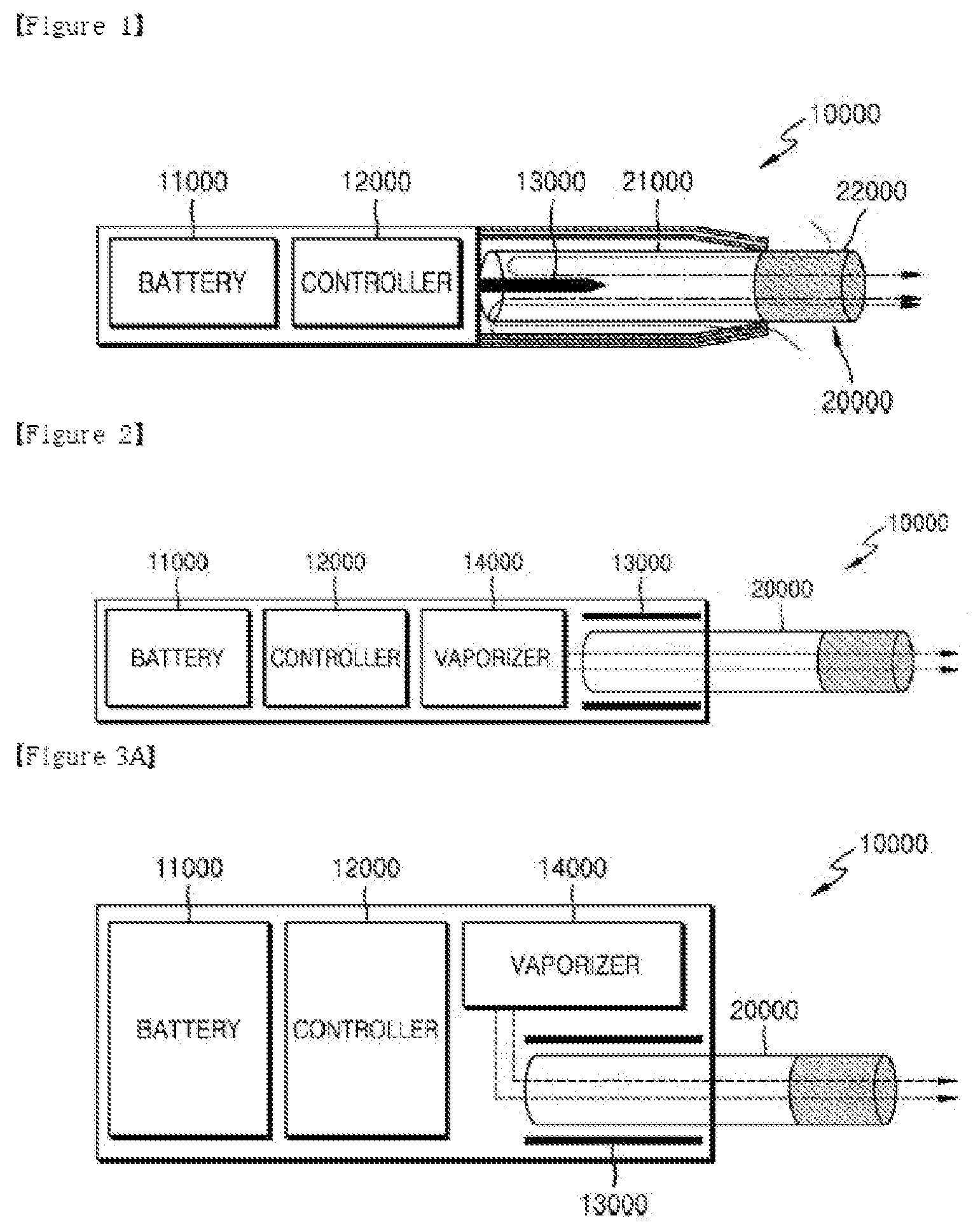 Patent US11793241 — Aerosol generating device having a plurality of sensors — Figure 1
