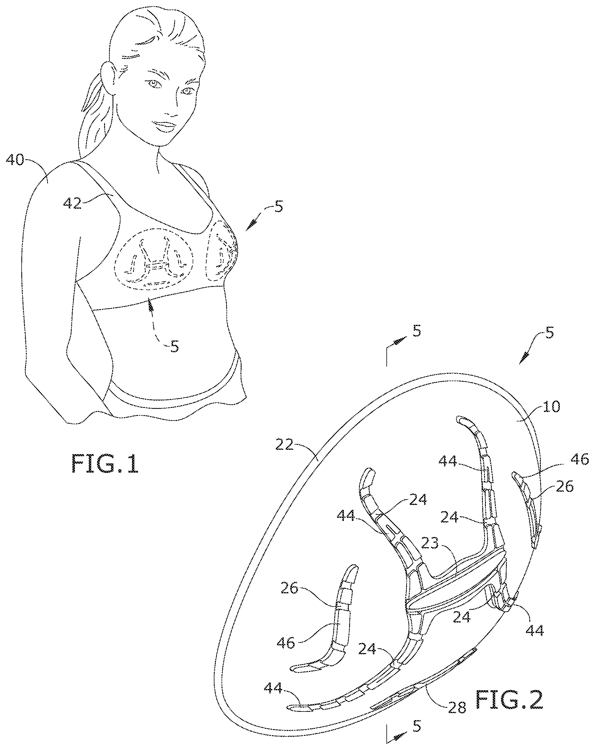 Patent US11793244 — Athletic protective breast cup — Figure 1
