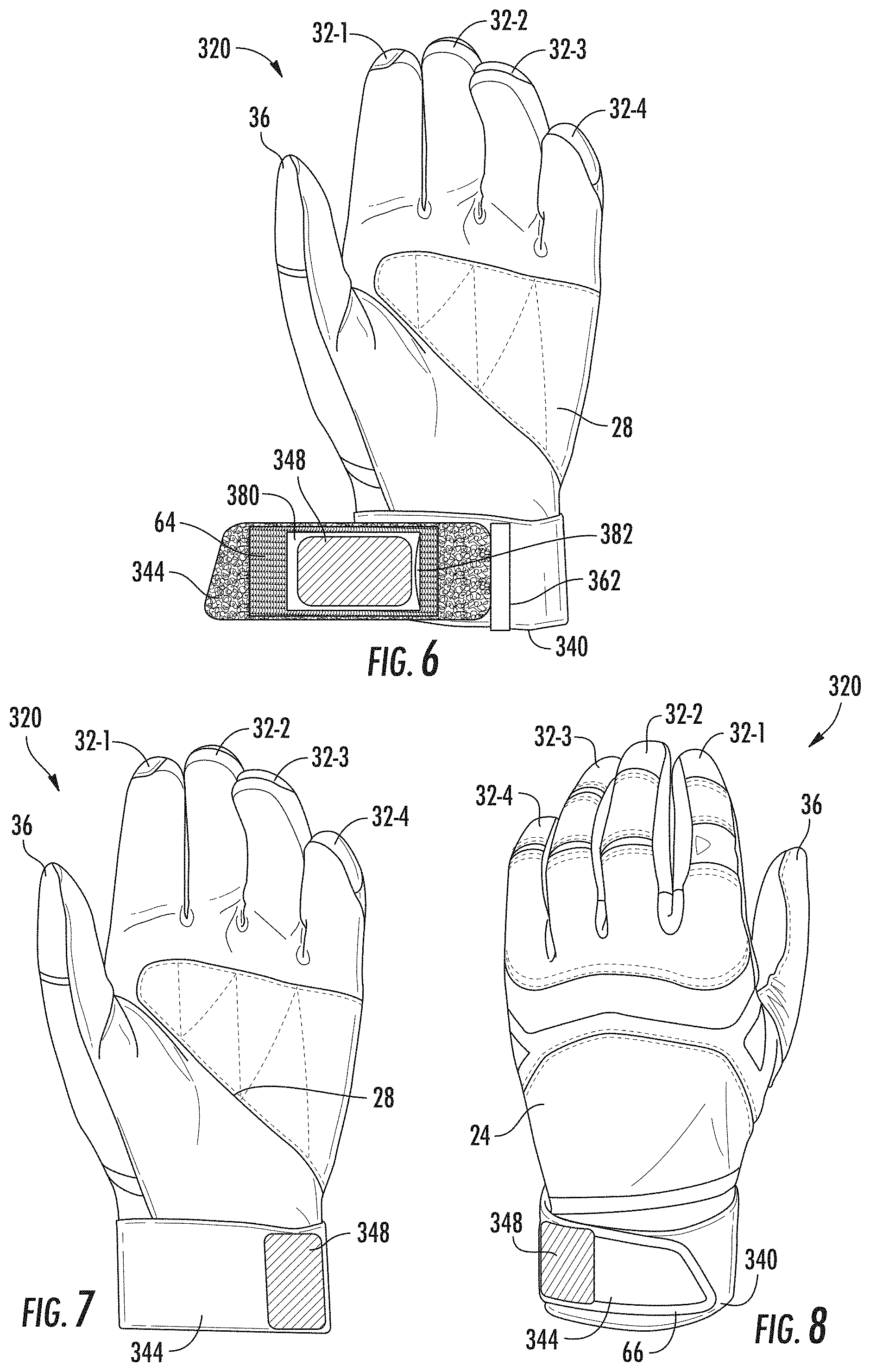 Patent US11793254 Figure 3 – Sports glove