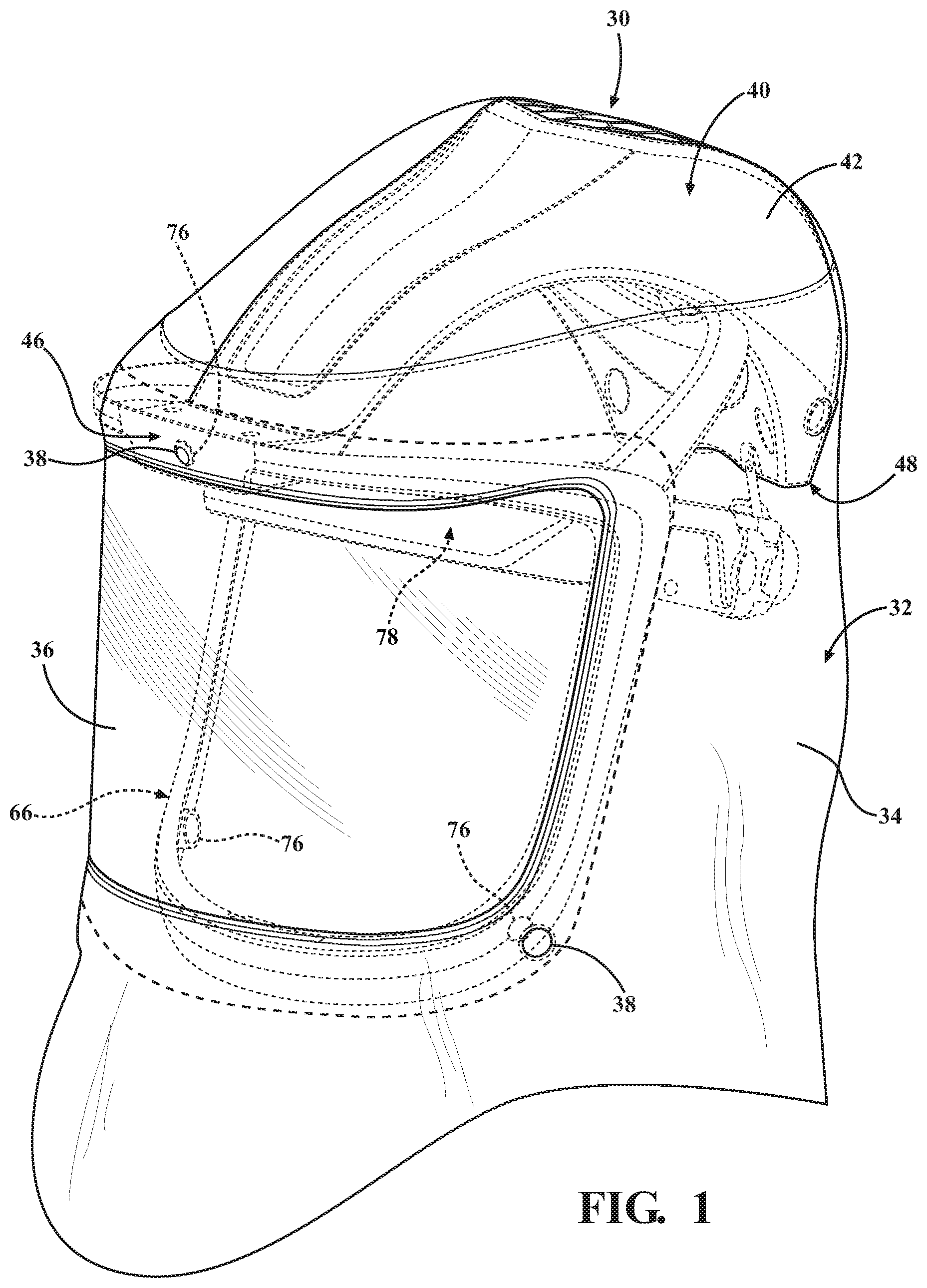 Patent US11793261 — Surgical helmet assembly having an adjustment mechanism — Figure 1
