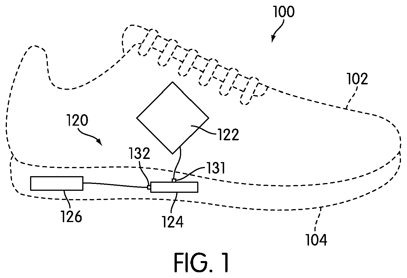 Patent US11793265 — Article of footwear with color change portion and method of changing color — Figure 1