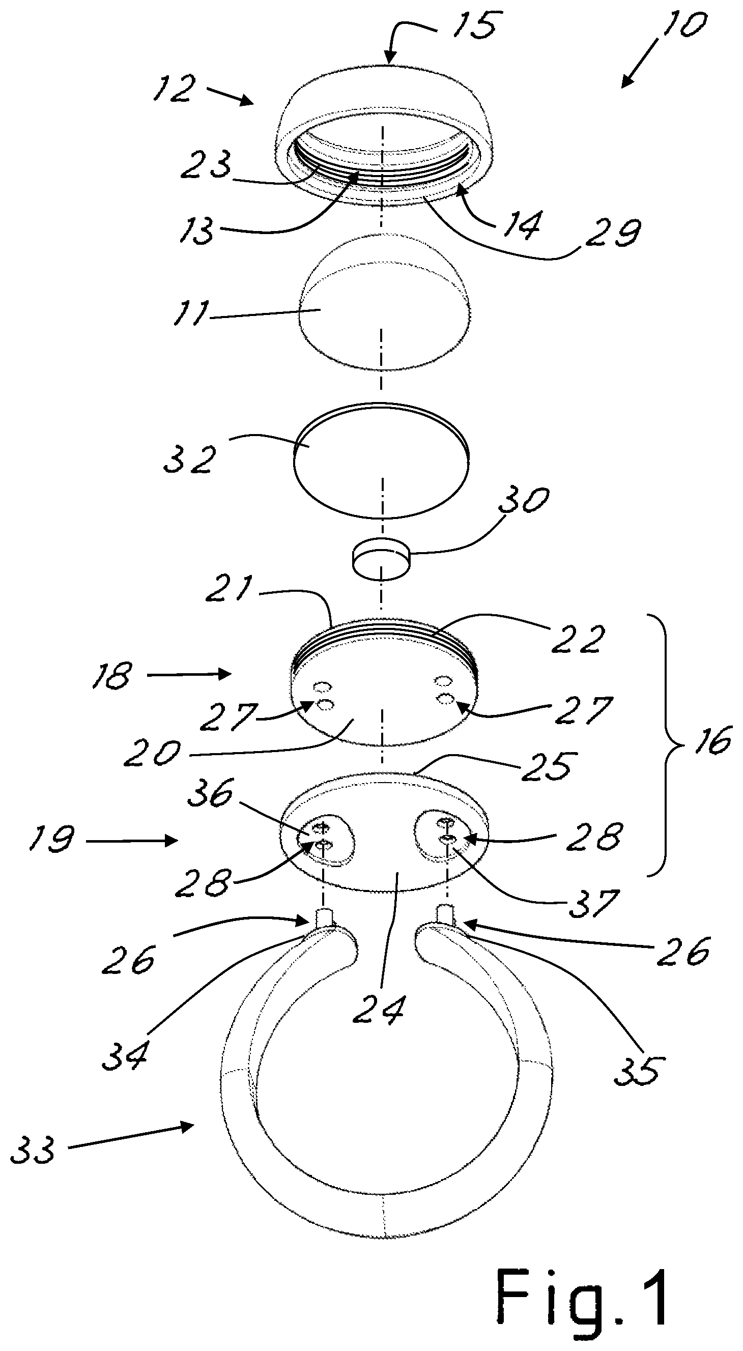 Patent US11793282 — Jewelry article which can be disassembled — Figure 1