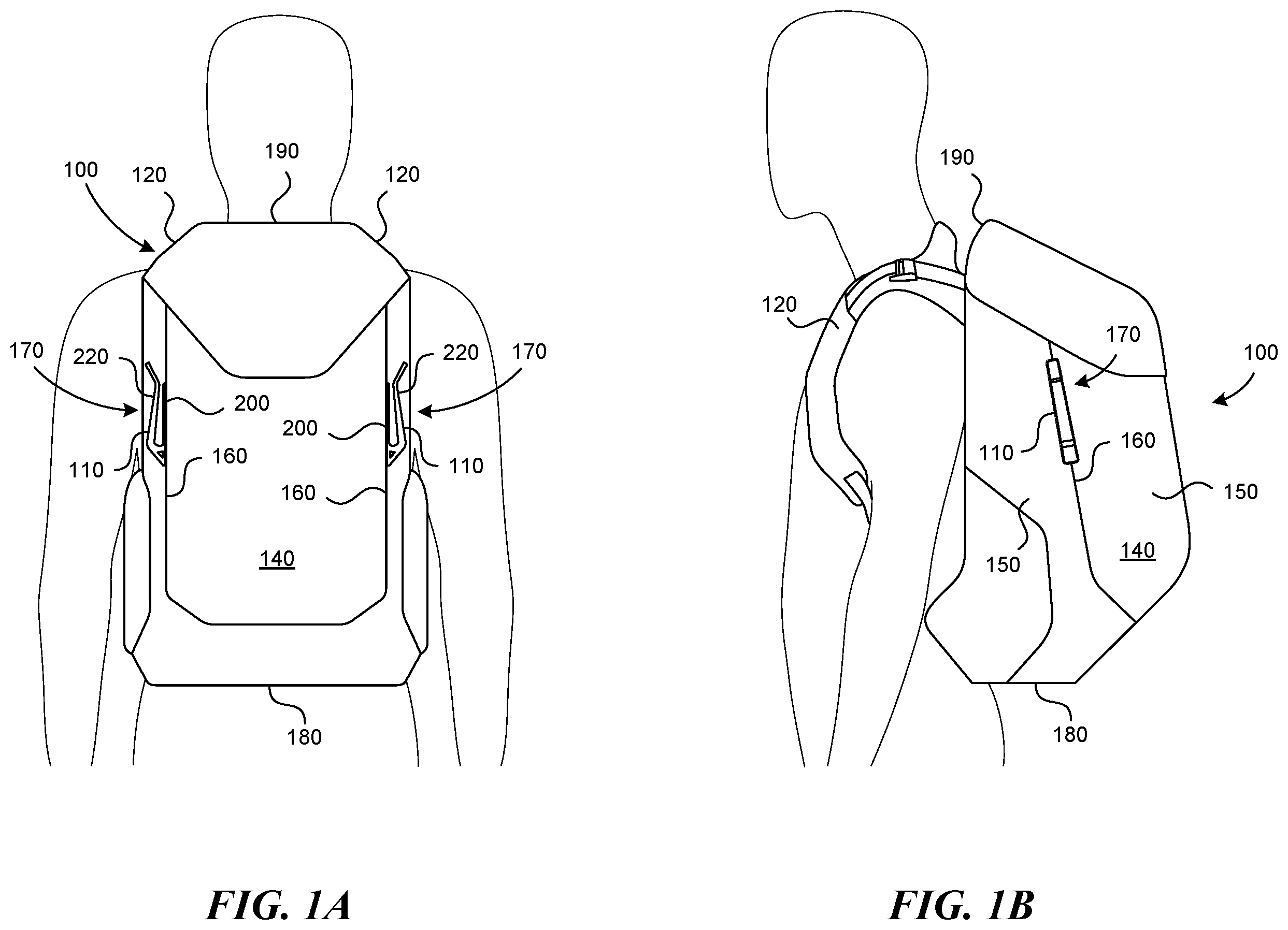 Patent US11793286 — Gear hooks for sports bags — Figure 1