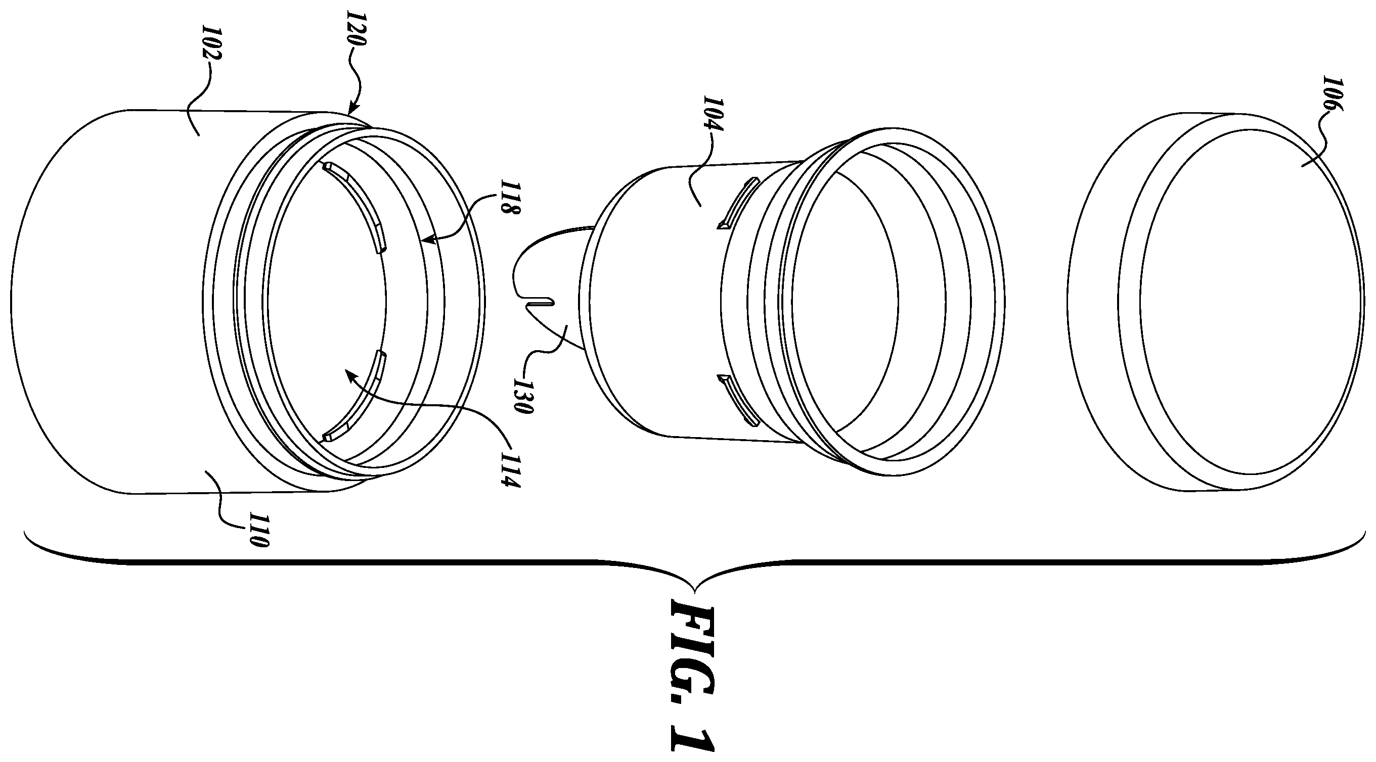 Patent US11793293 Figure 1 – Refillable cosmetic container