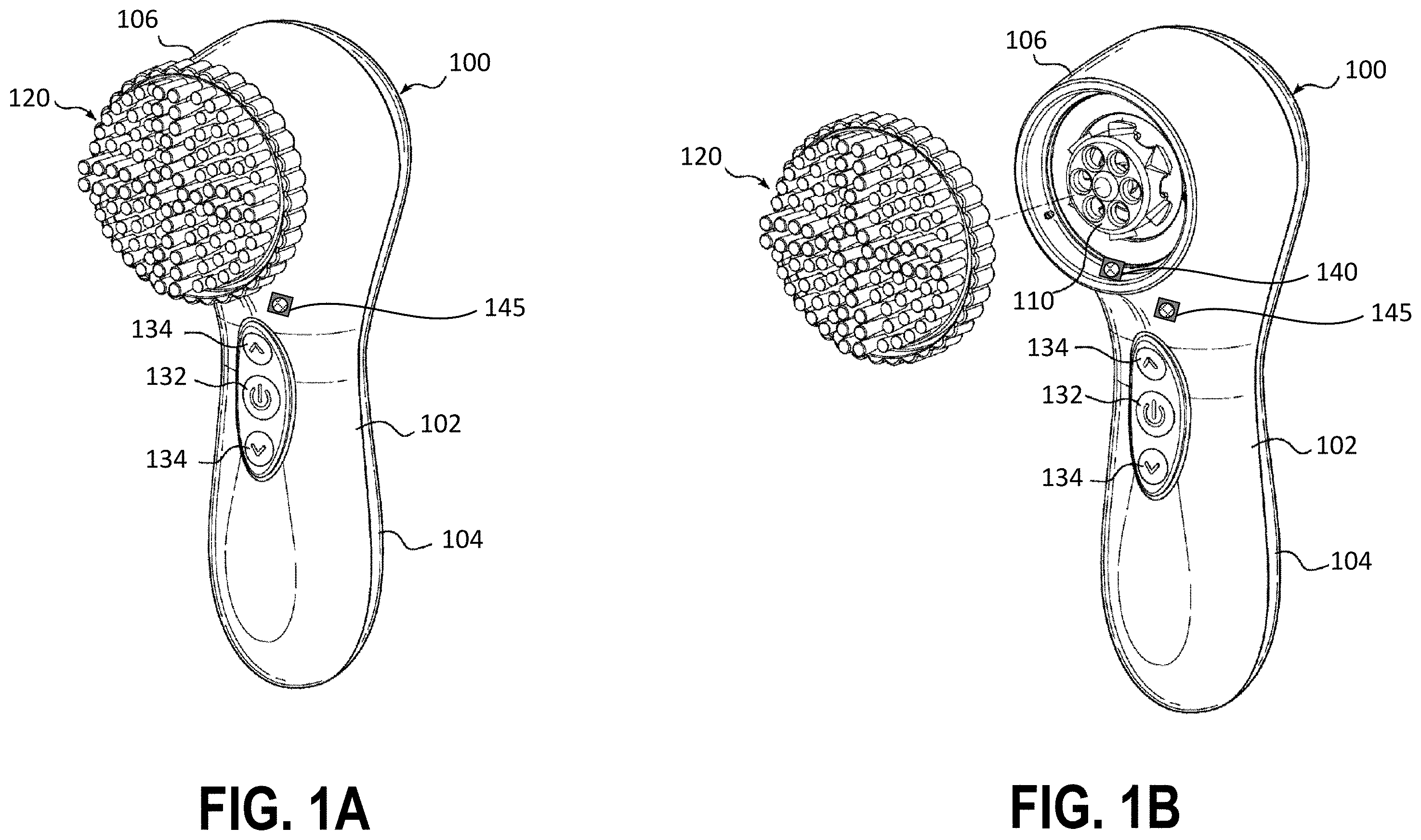 Patent US11793302 — Handheld cosmetic device with kinematic and optical sensing for customizing treatment routines — Figure 1