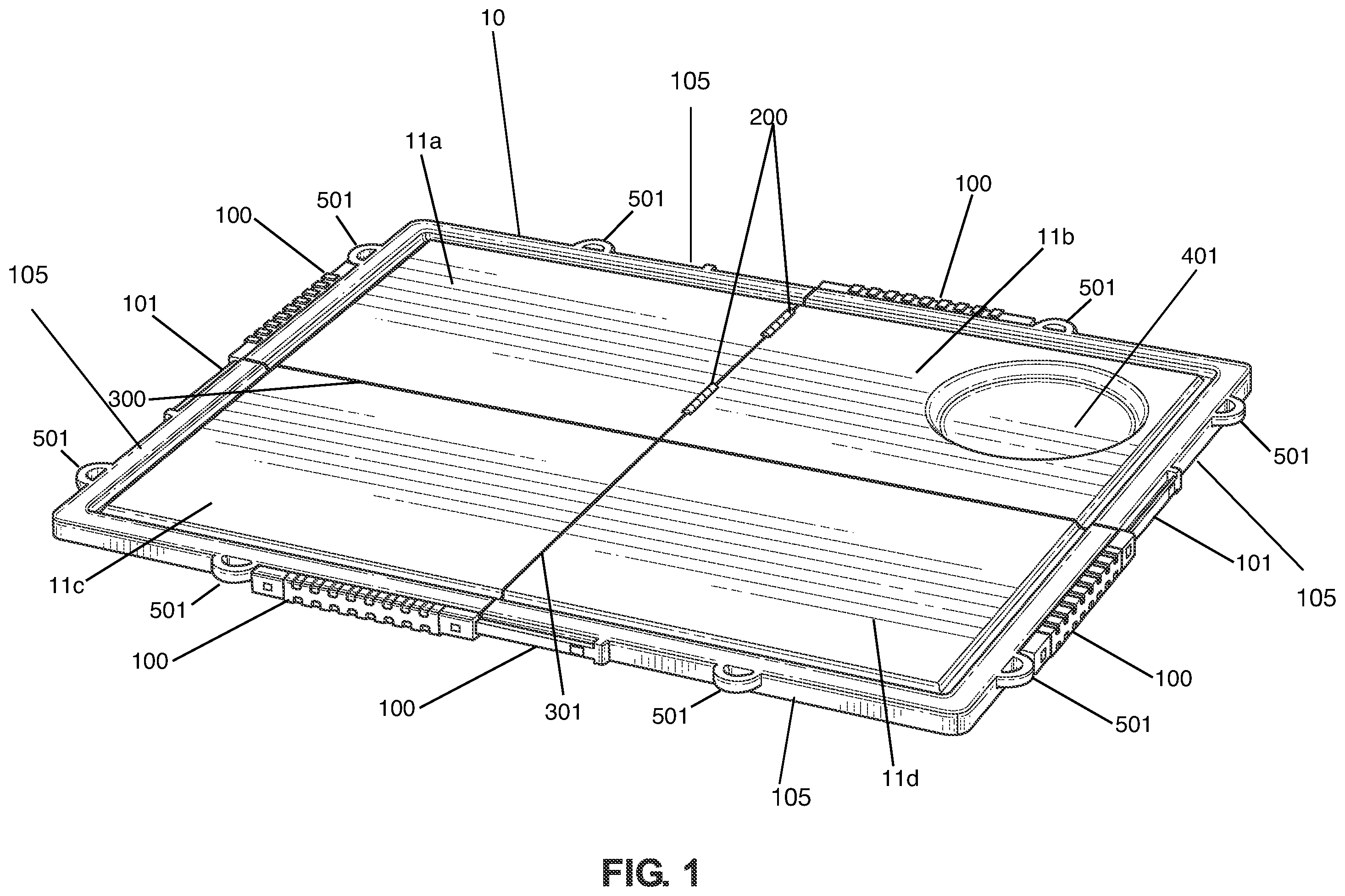 Patent US11793305 — Portable folding table — Figure 1