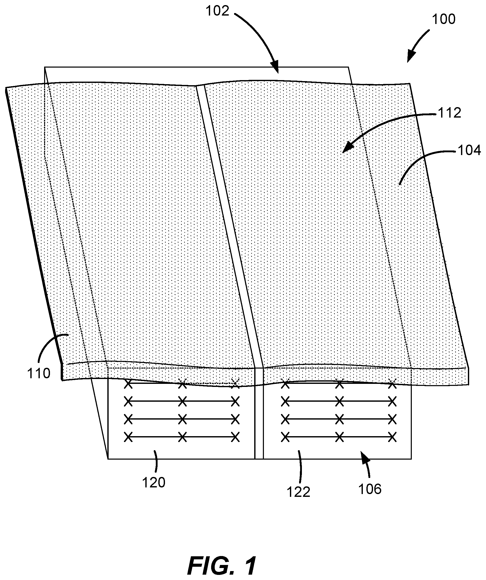 Patent US11793318 Figure 1 – Individualized bedsheet system