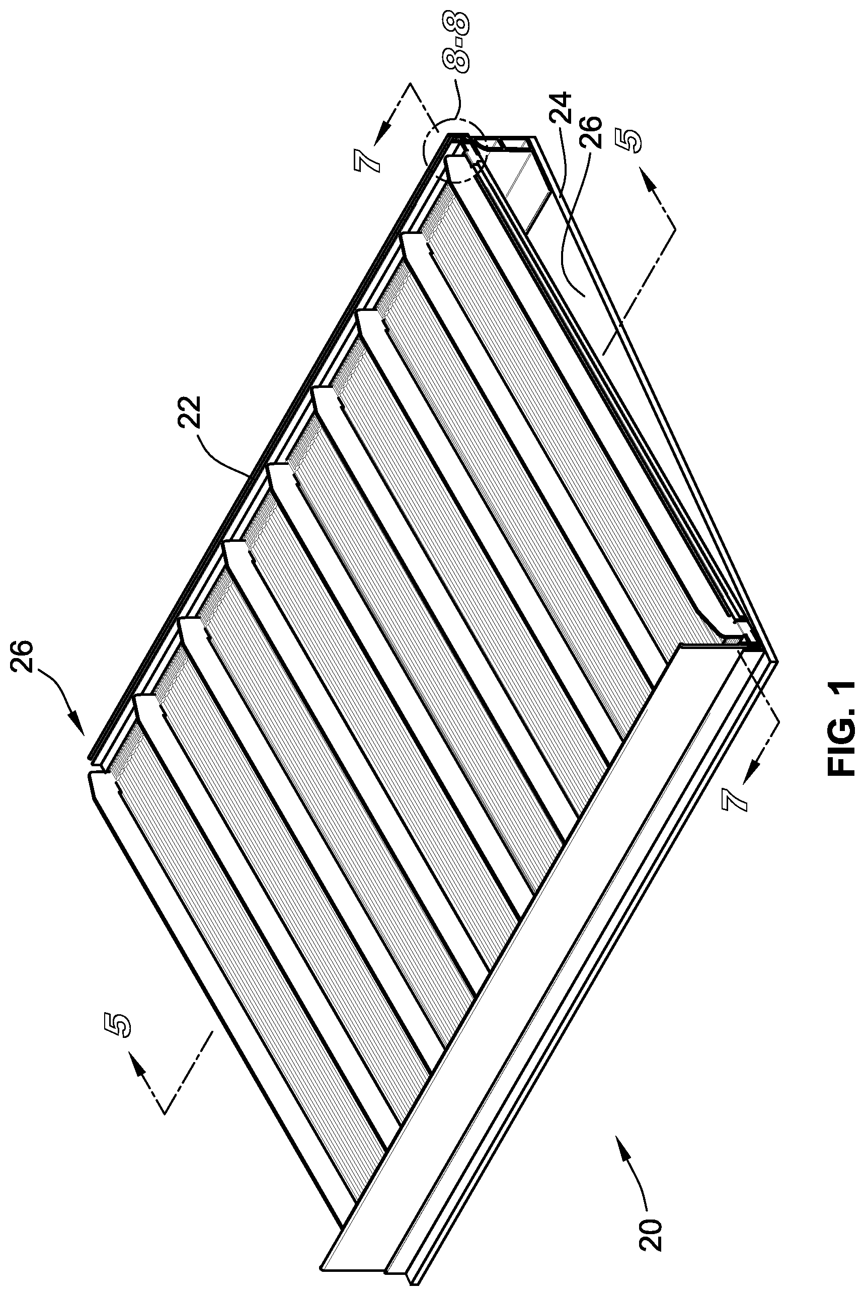 Patent US11793328 — Retail merchandise tray and display incorporating same — Figure 1