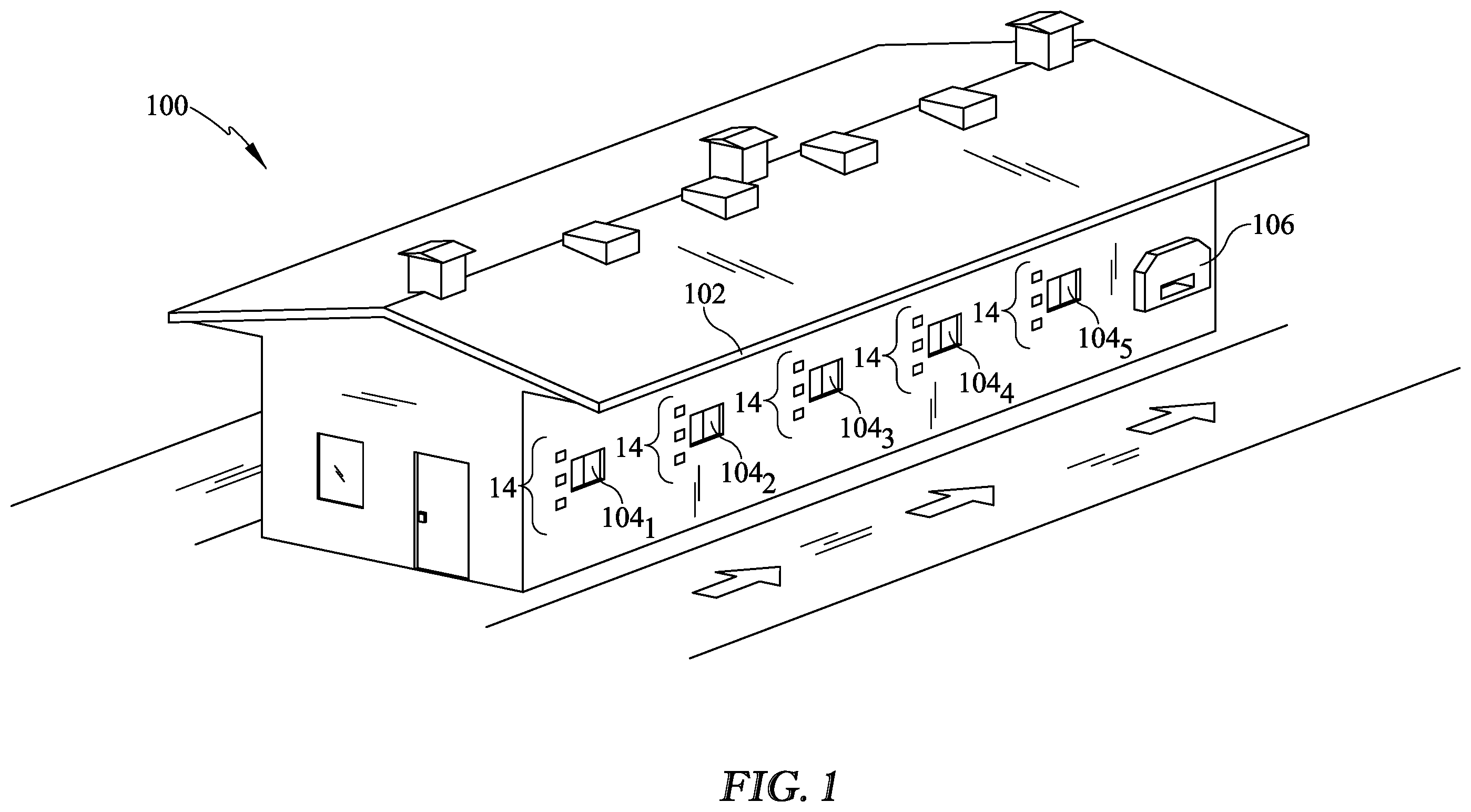 Patent US11793340 Figure 1 – Revolving cluster mailbox and central package delivery system