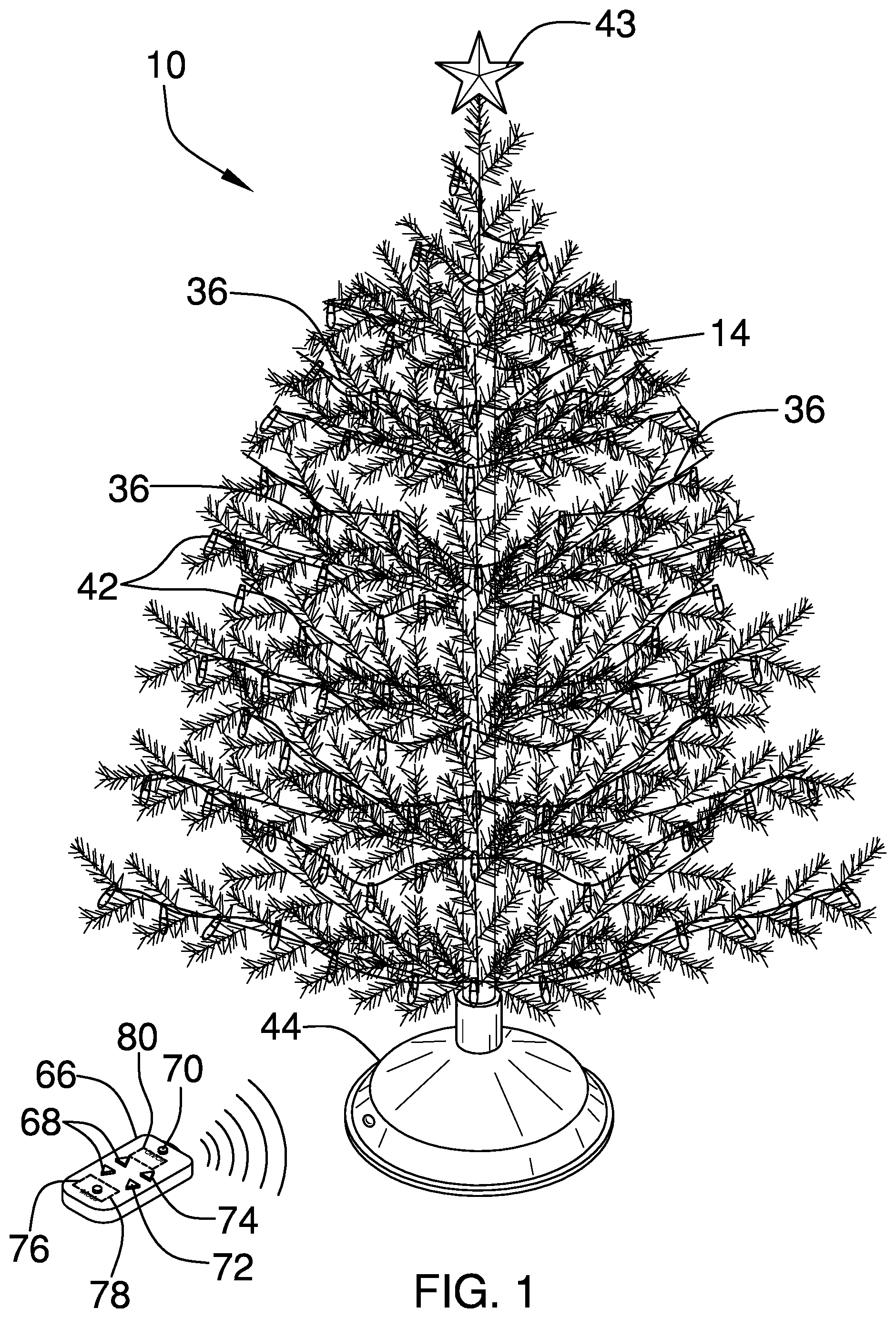 Patent US11793342 — Modular Christmas tree assembly — Figure 1