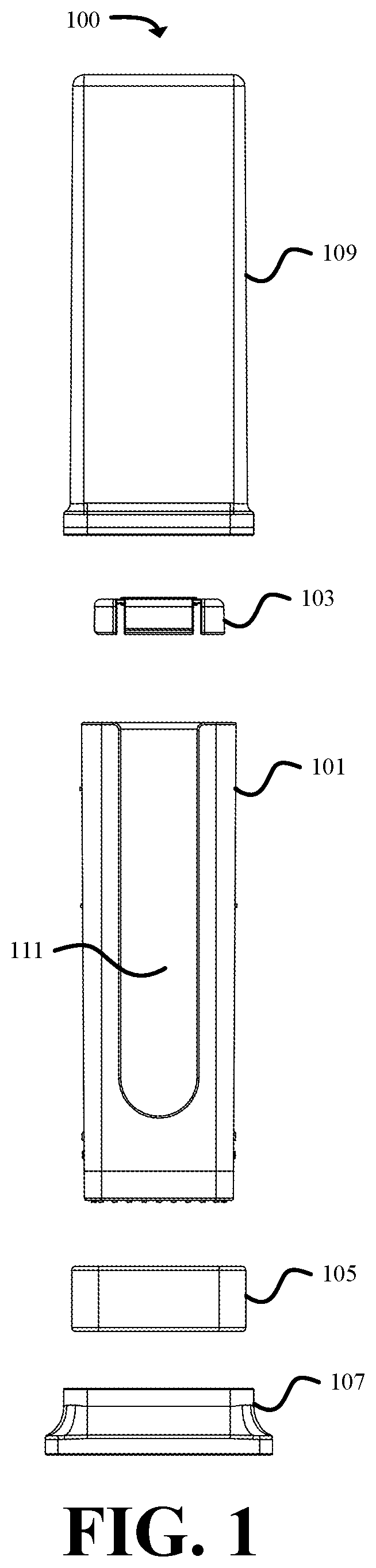 Patent US11793344 — Apparatus for sanitary and controlled dispensing of food products — Figure 1