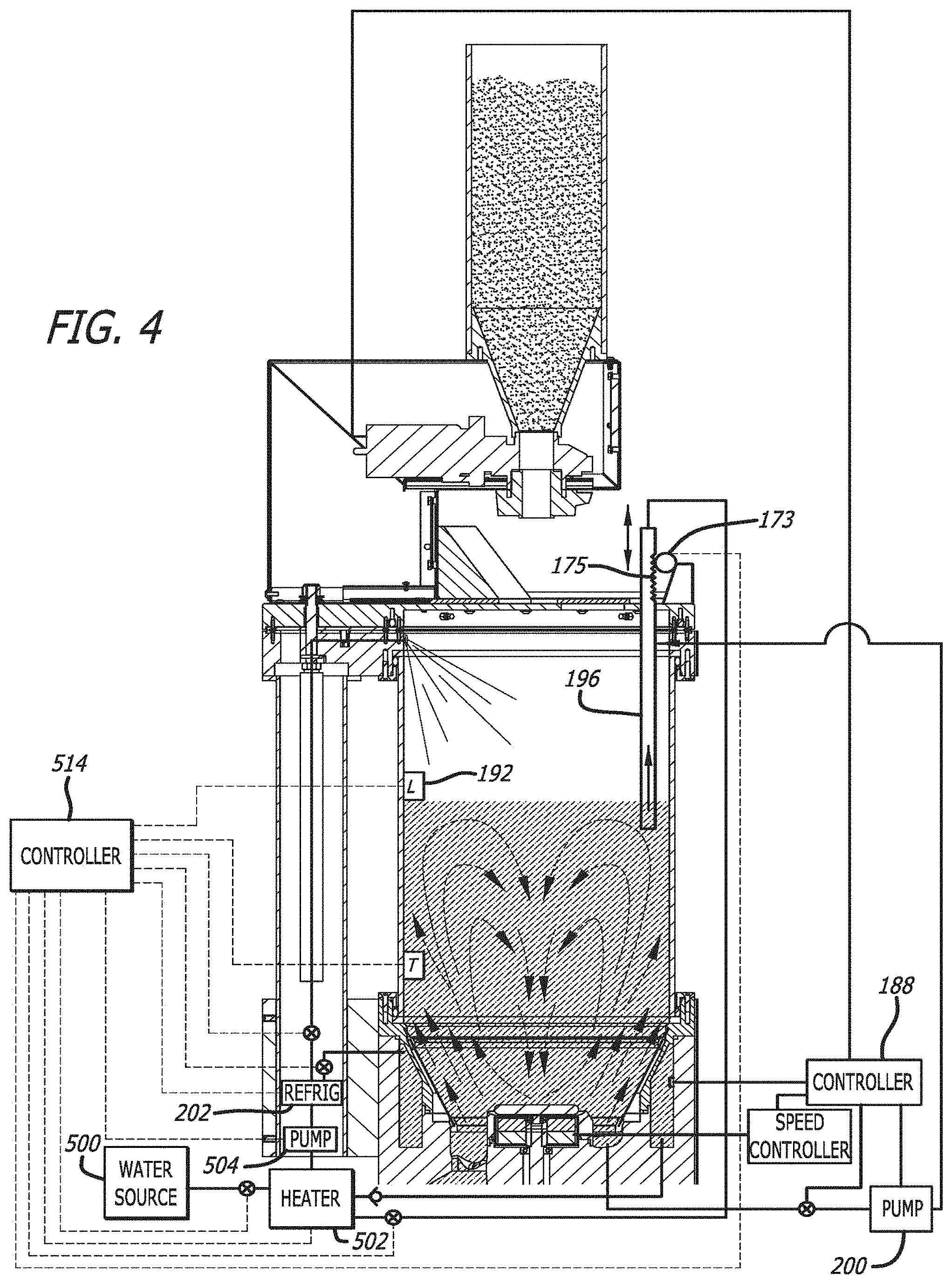 Patent US11793347 Figure 4 – Magnetically driven beverage brewing system and method