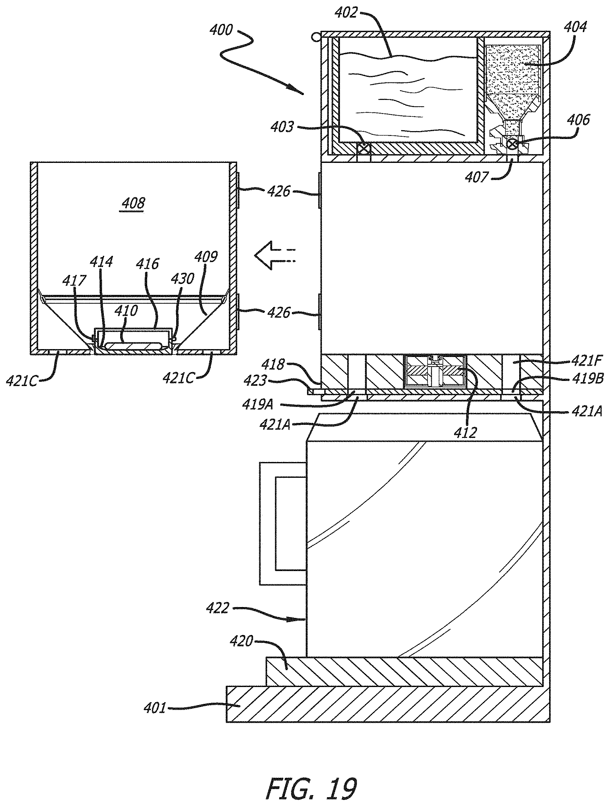 Patent US11793347 Figure 19 – Magnetically driven beverage brewing system and method