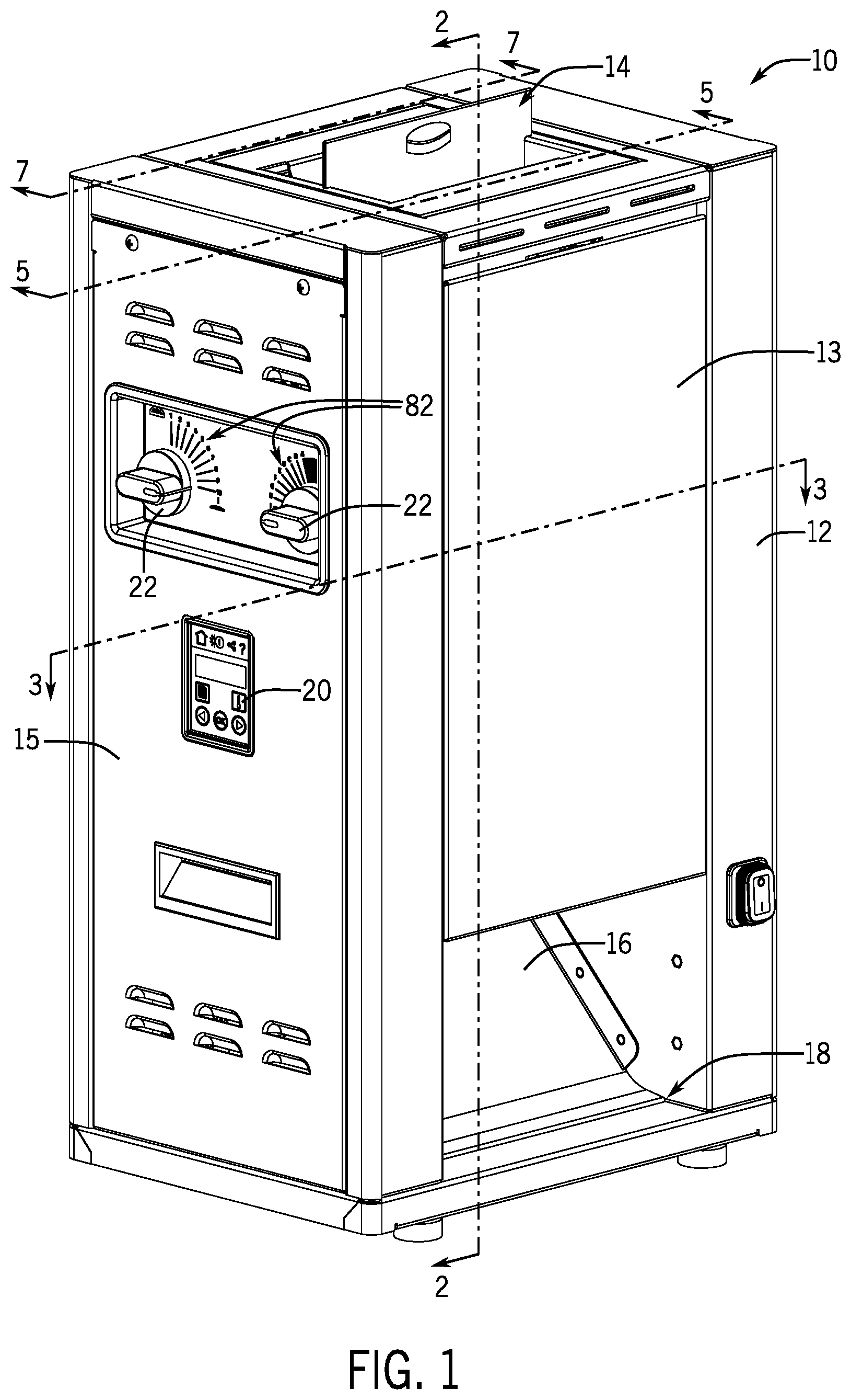 Patent US11793352 Figure 1 – Toaster with adjustable conveyor