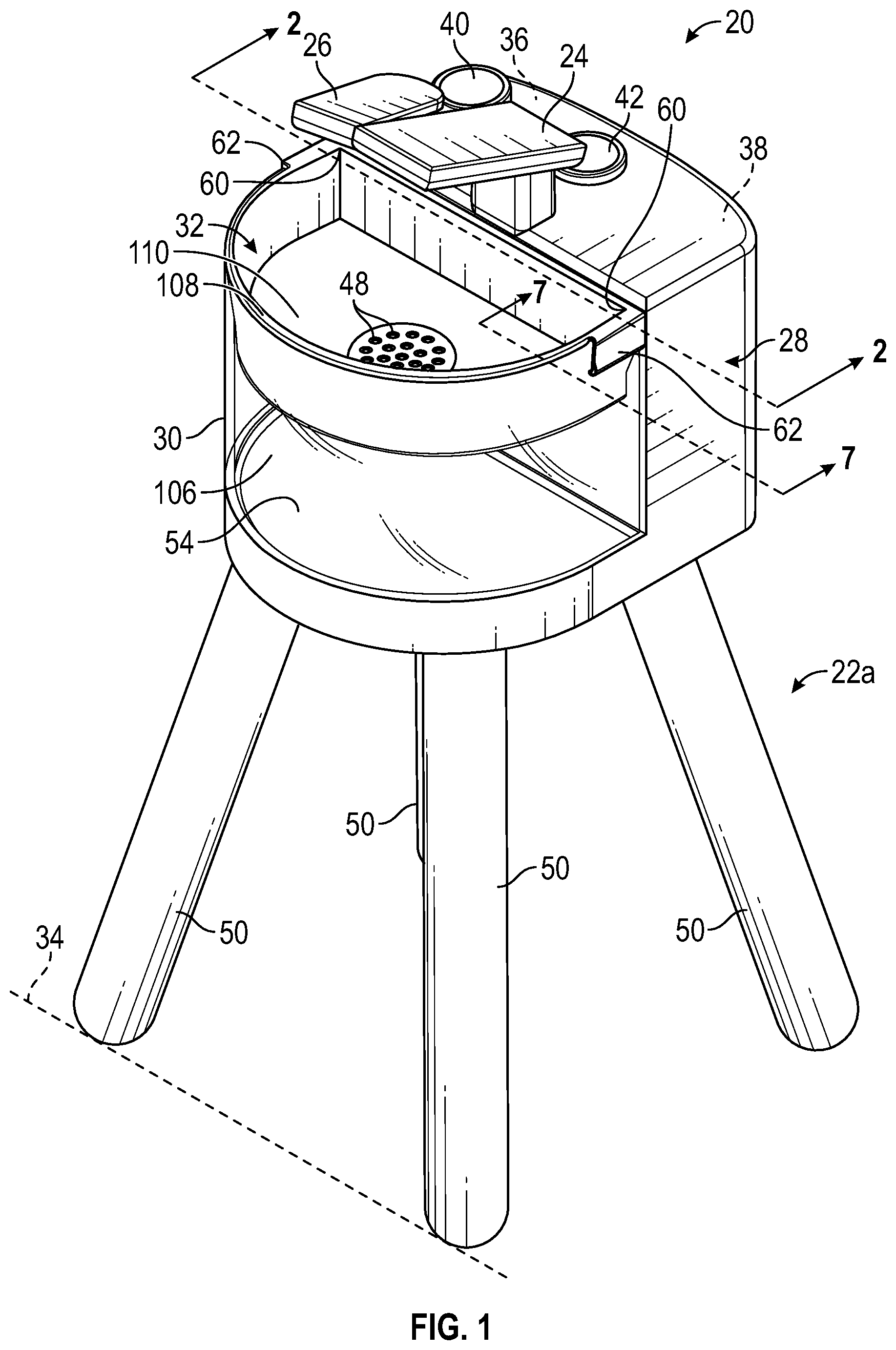 Patent US11793361 — Portable child sink — Figure 1