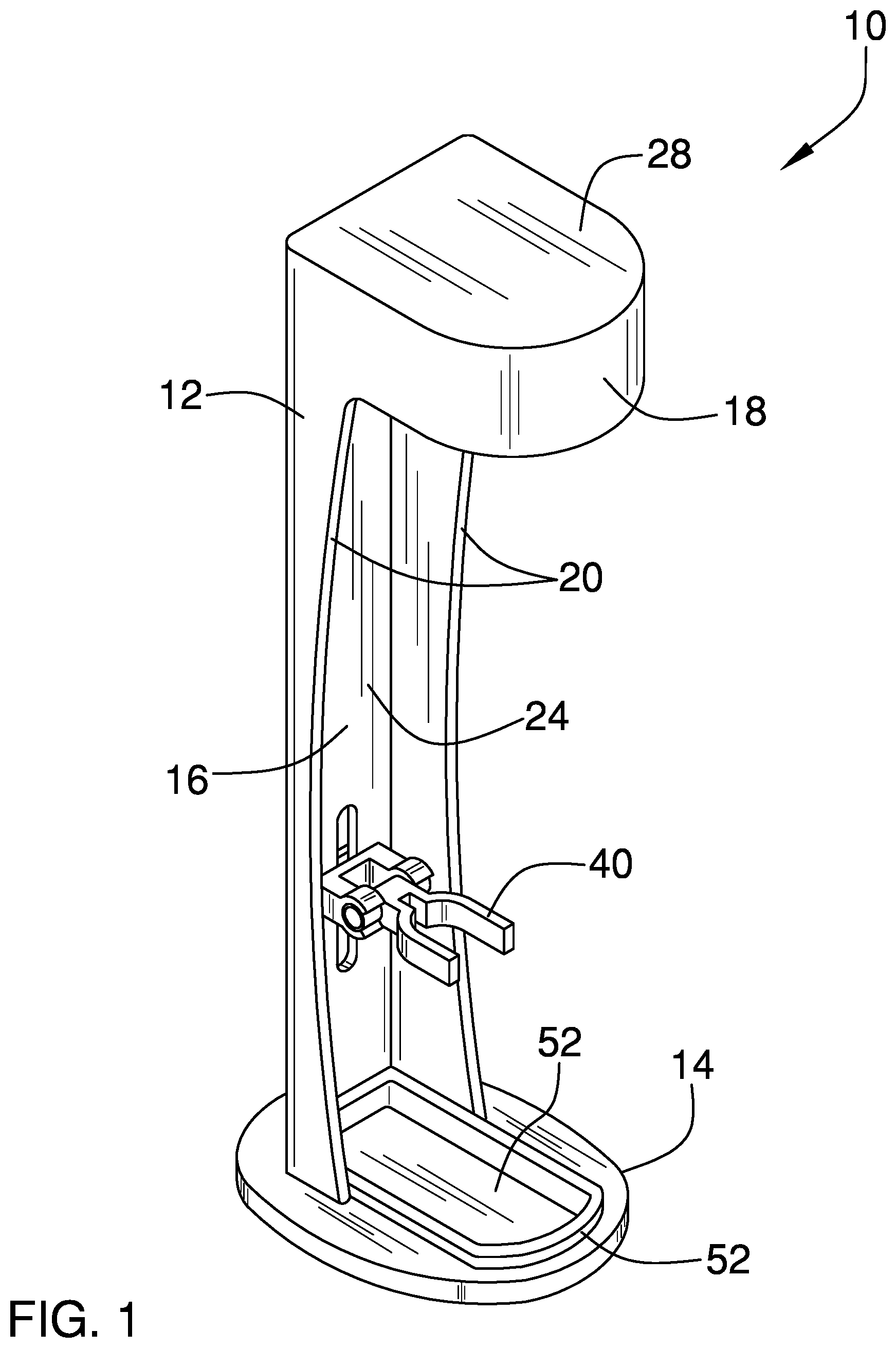 Patent US11793363 — Electric toothbrush stowage device — Figure 1
