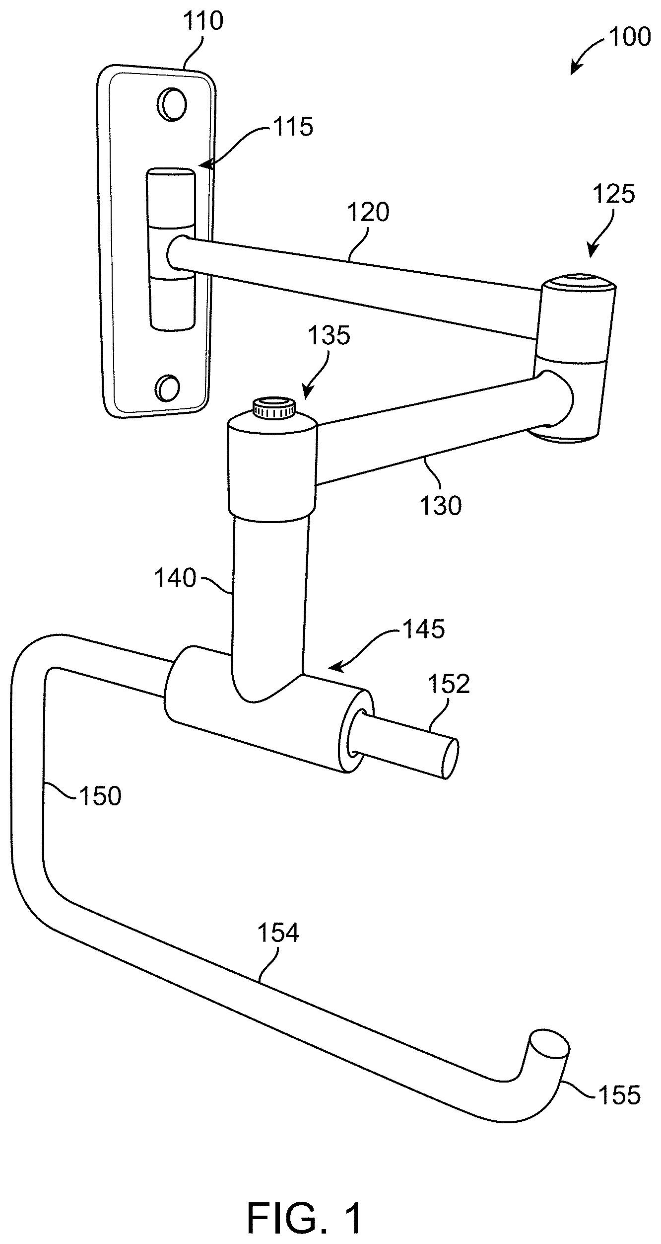 Patent US11793367 — Toilet paper holder systems and methods — Figure 1