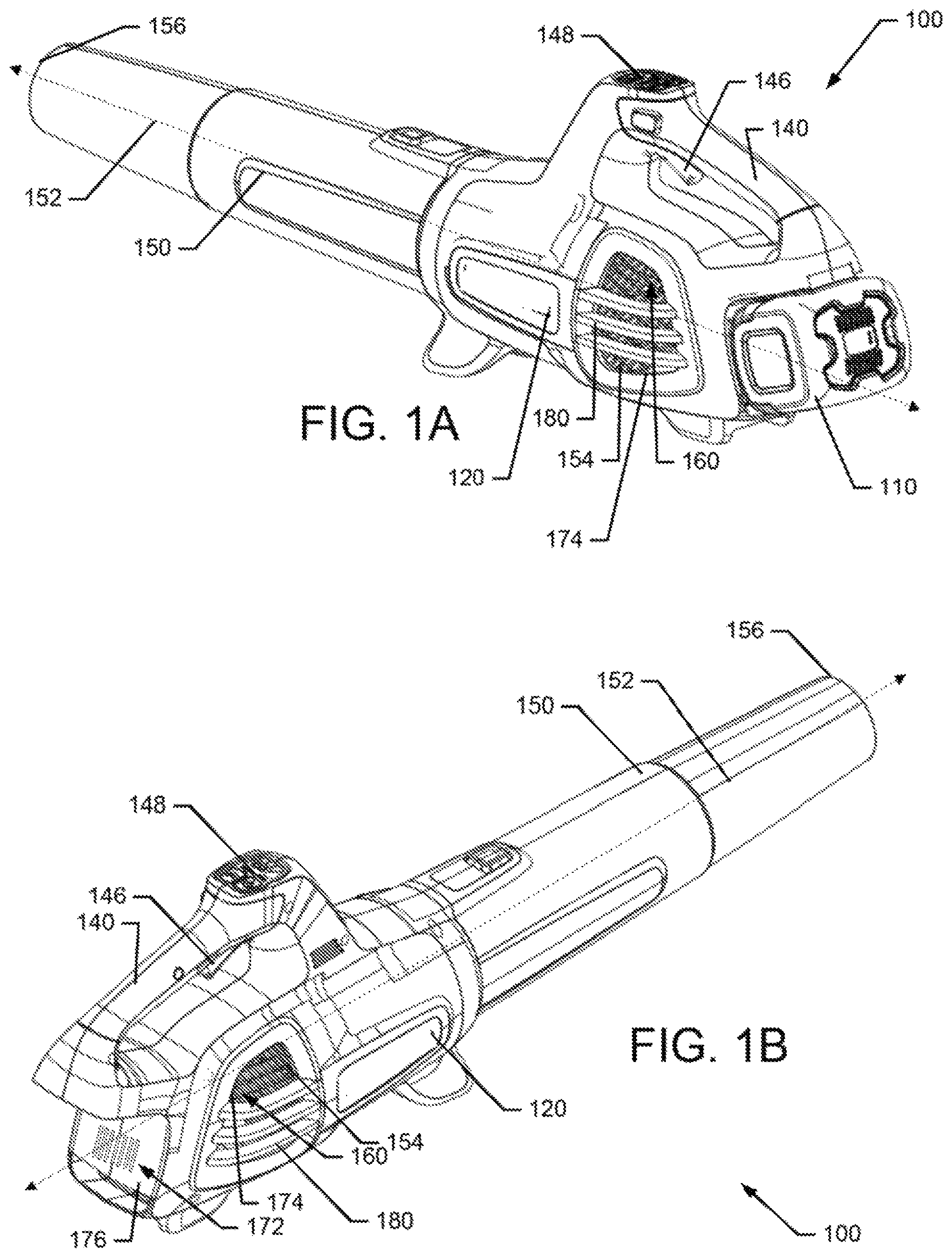 Patent US11793372 — Blower with improved battery cooling — Figure 1