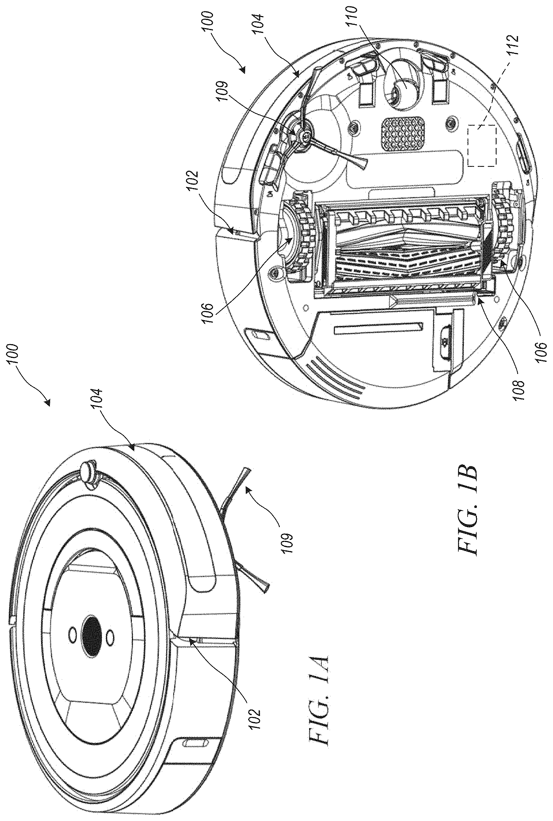 Patent US11793385 — Vertical sensing in an autonomous cleaning robot — Figure 1