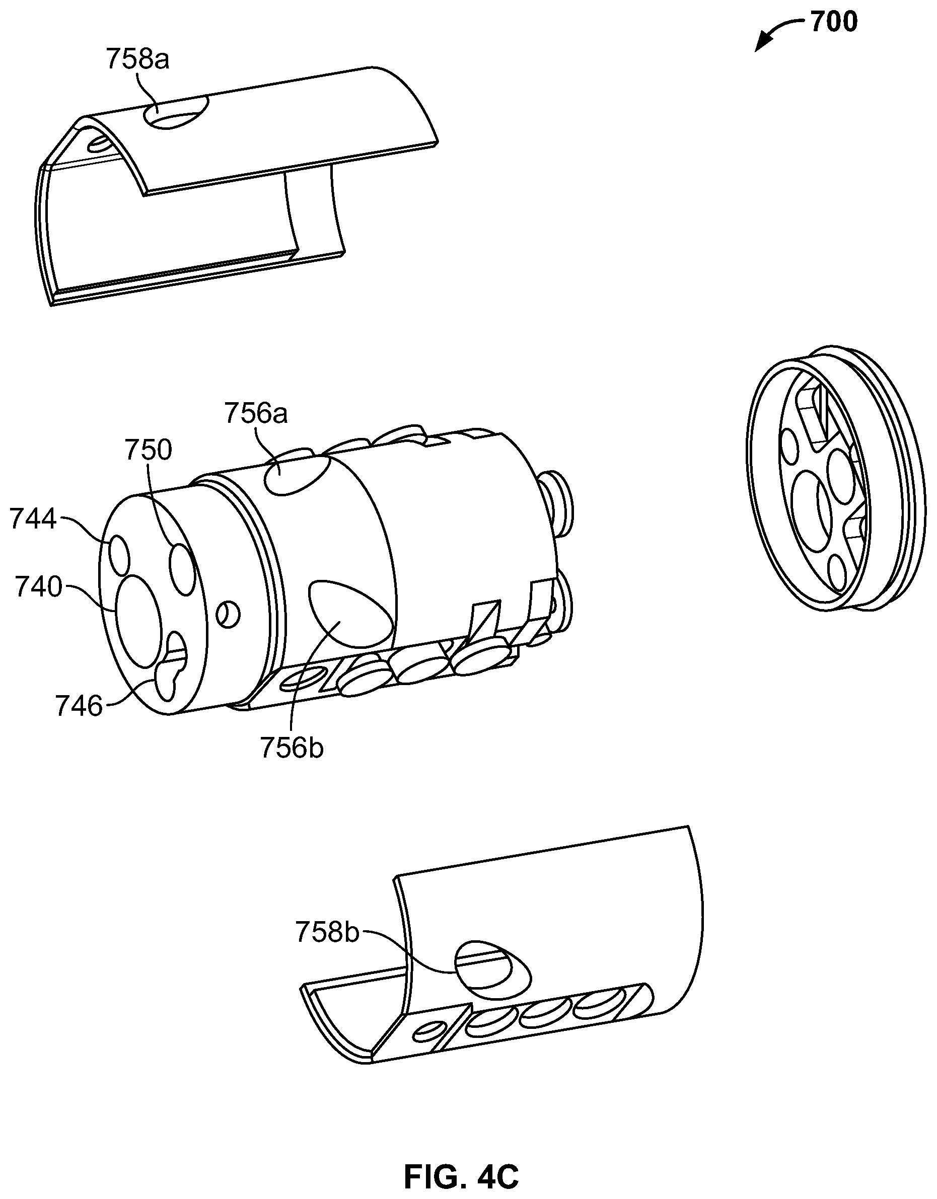 Patent US11793393 Figure 12 – Manifold for a multiple viewing elements endoscope