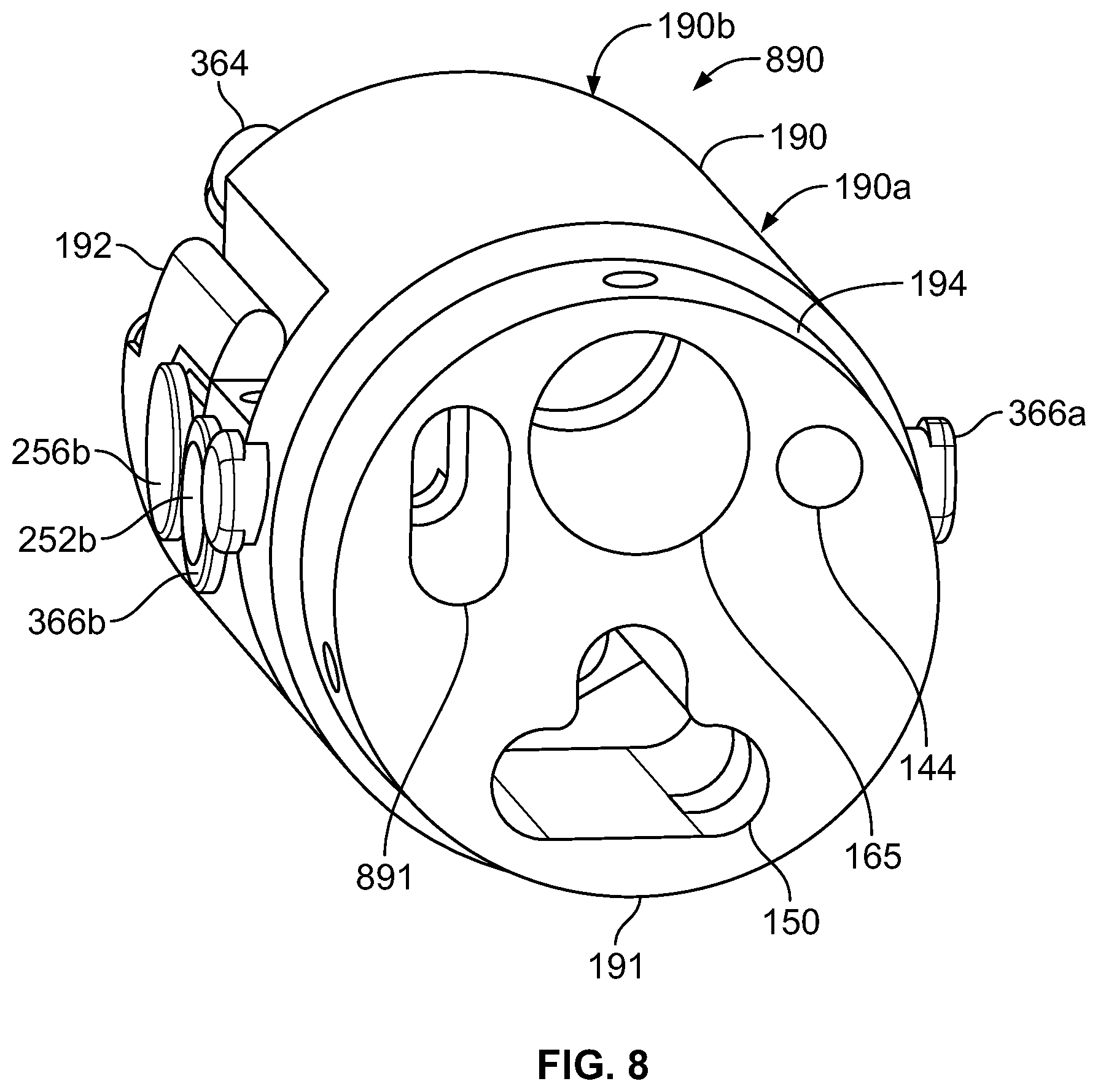 Patent US11793393 Figure 18 – Manifold for a multiple viewing elements endoscope