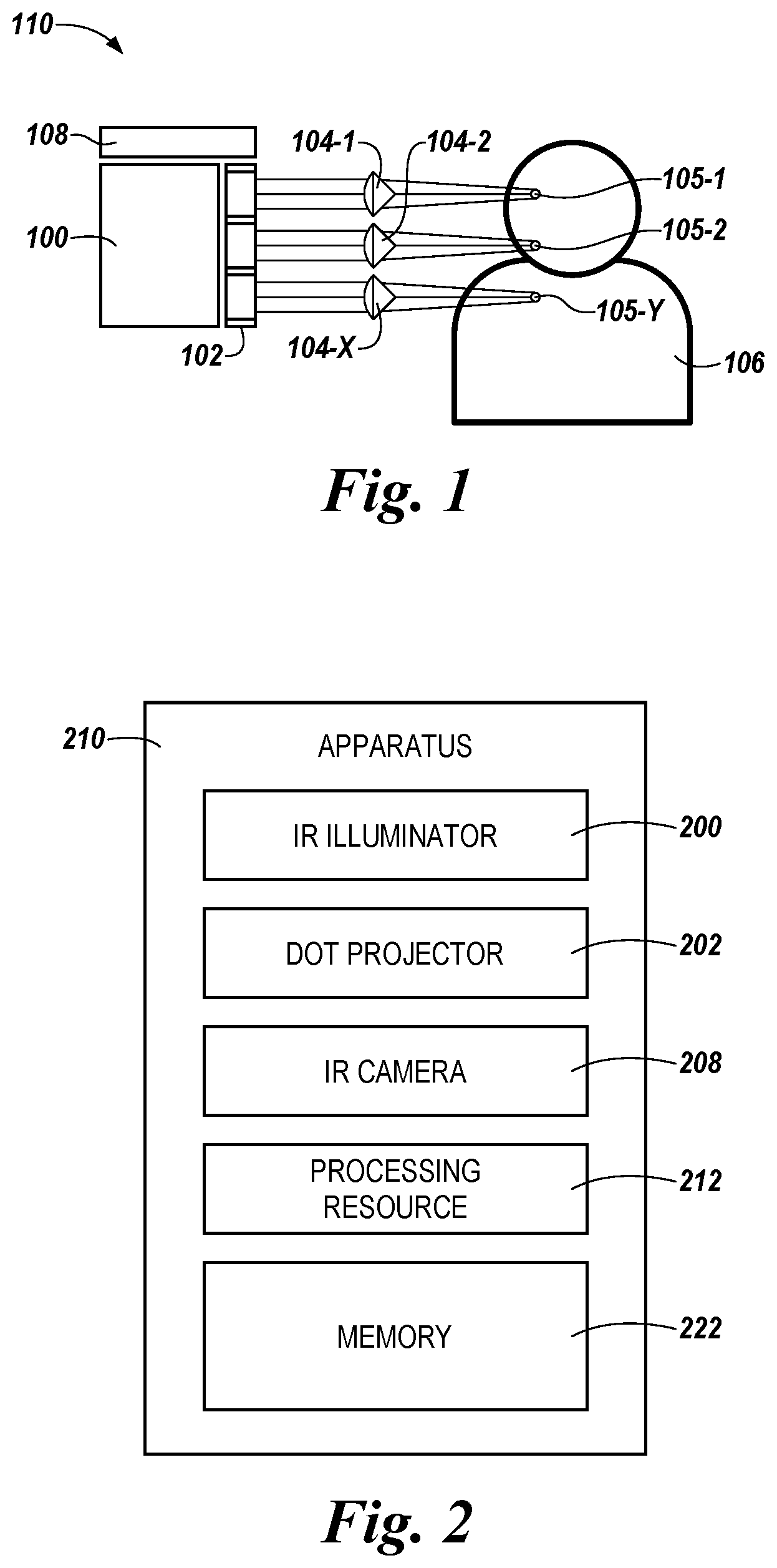 Patent US11793407 — Determining biometric data using an array of infrared illuminators — Figure 1