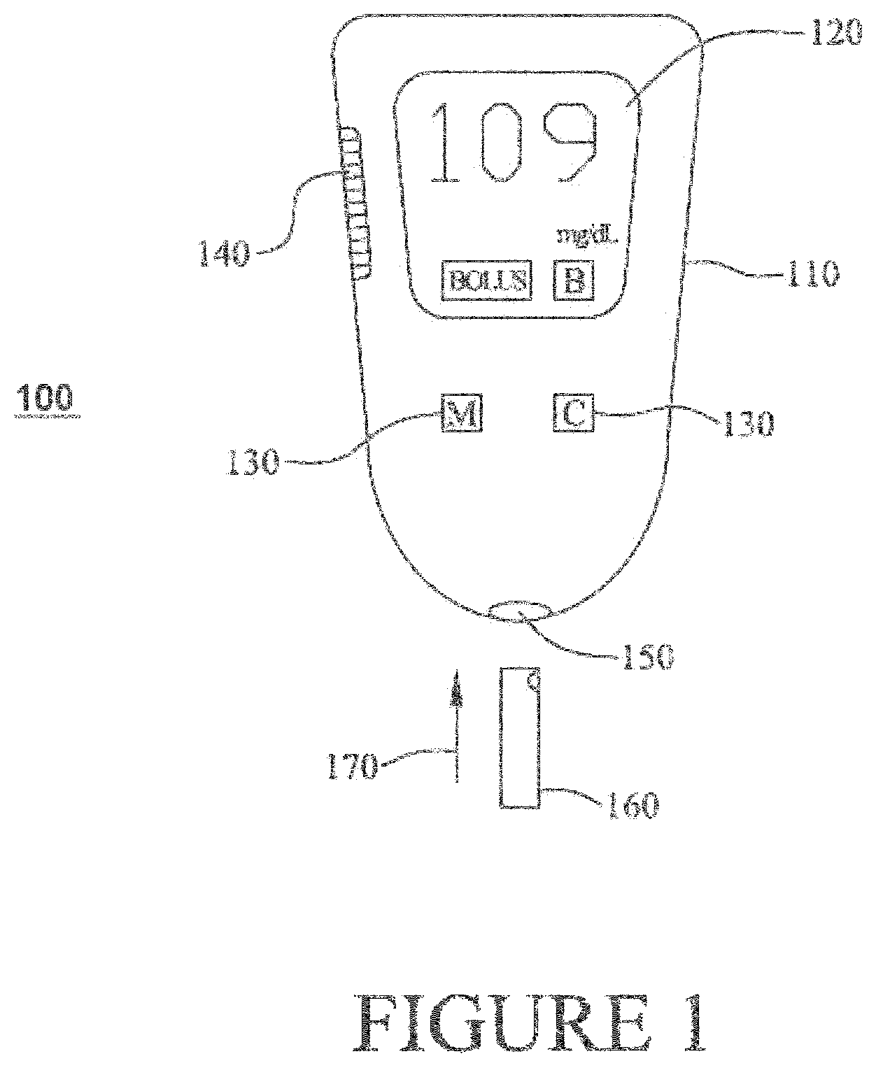 Patent US11793427 — Multi-function analyte monitor device and methods of use — Figure 1