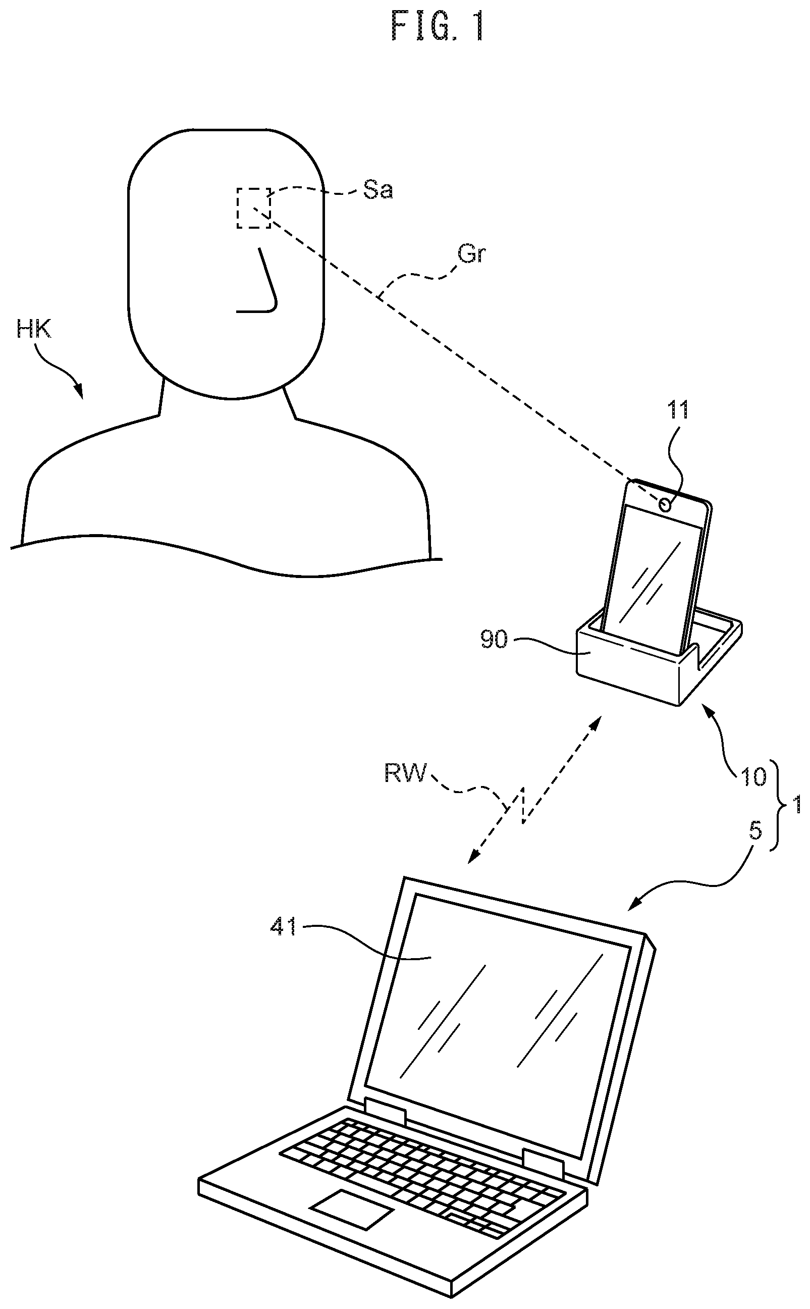 Patent US11793448 — Detection device — Figure 1