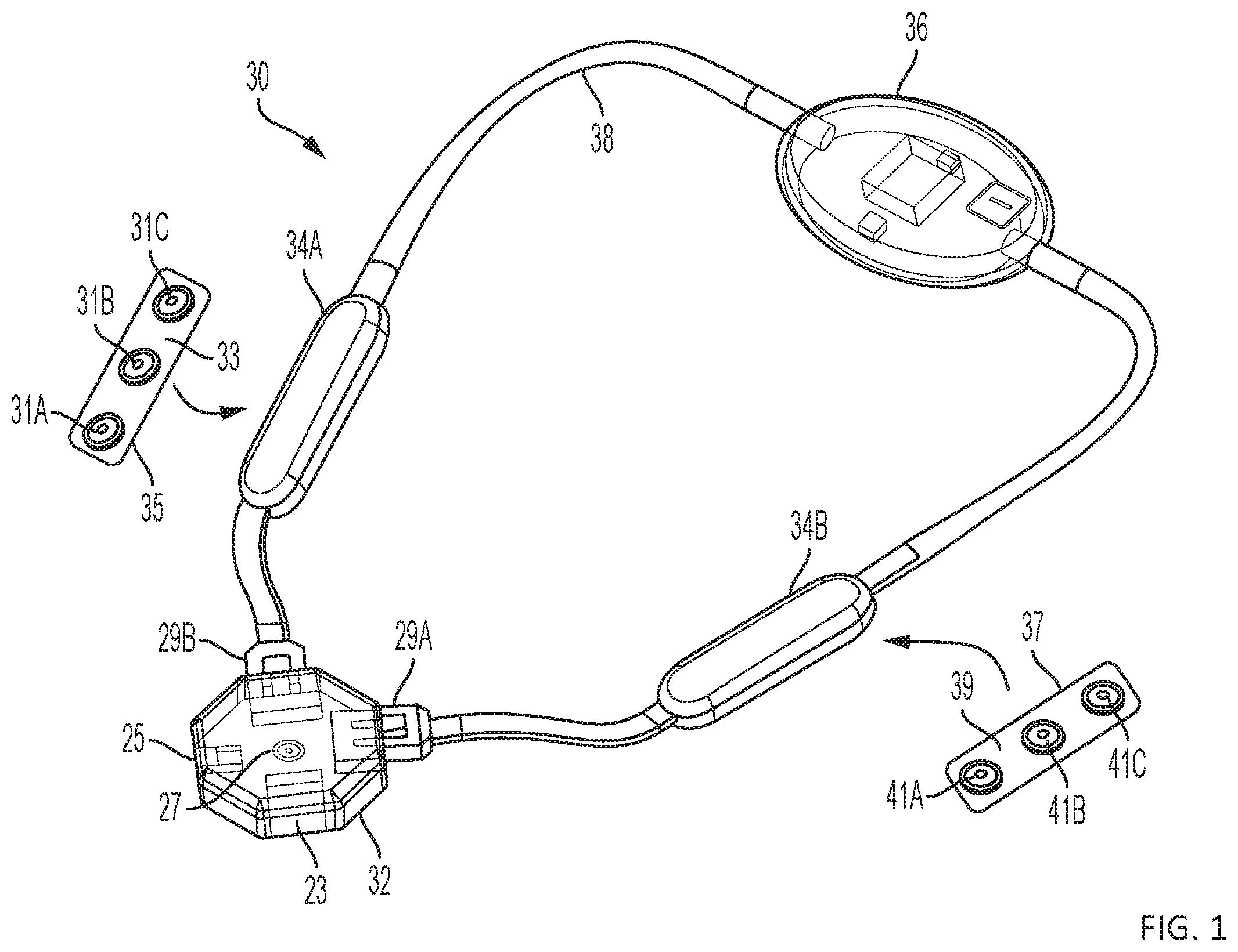 Patent US11793460 — Body-worn sensor for characterizing patients with heart failure — Figure 1