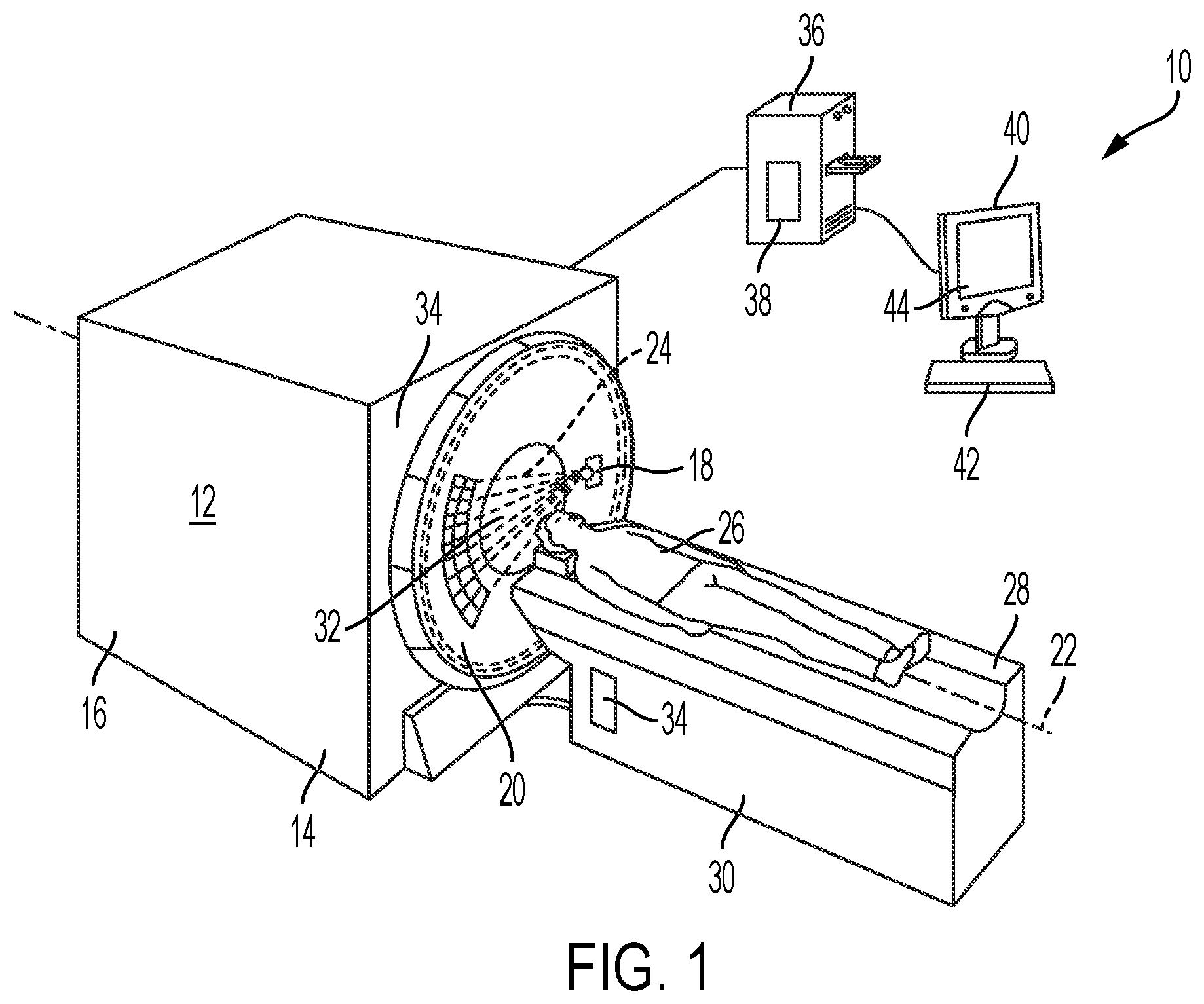 Patent US11793474 — Lighting arrangement for a medical imaging system — Figure 1