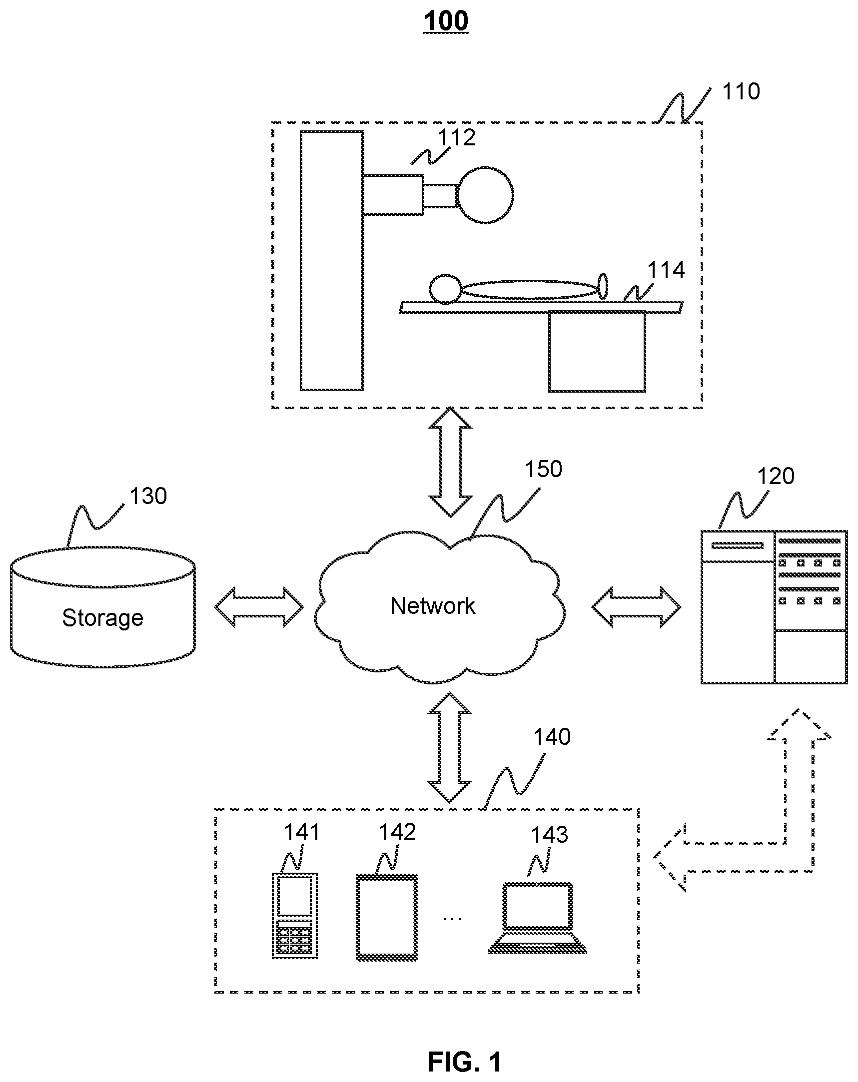 Patent US11793480 — Systems and methods for moving a component of an x-ray machine — Figure 1