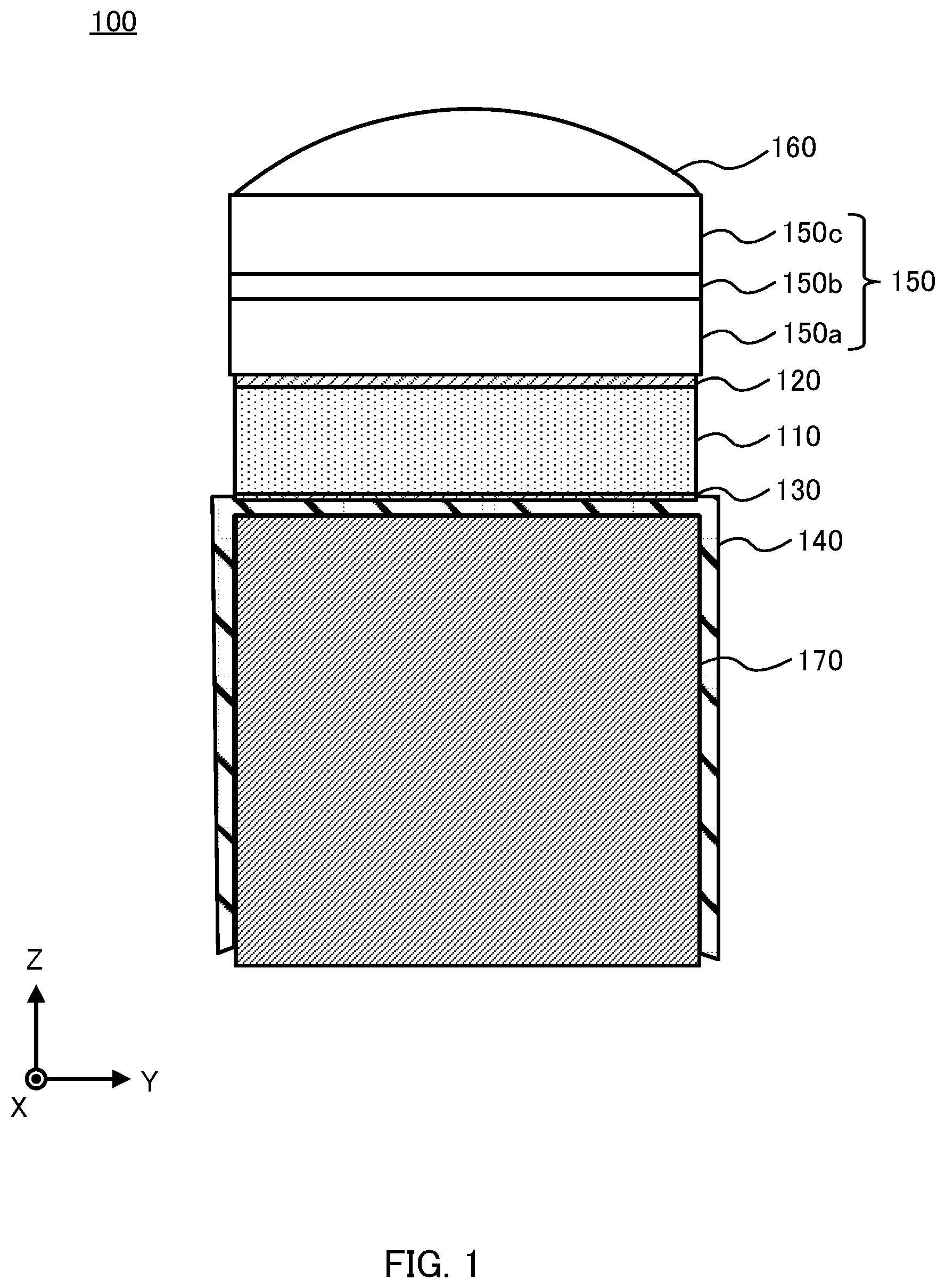 Patent US11793494 — Ultrasound probe, ultrasound diagnostic apparatus, and method for producing backing material — Figure 1