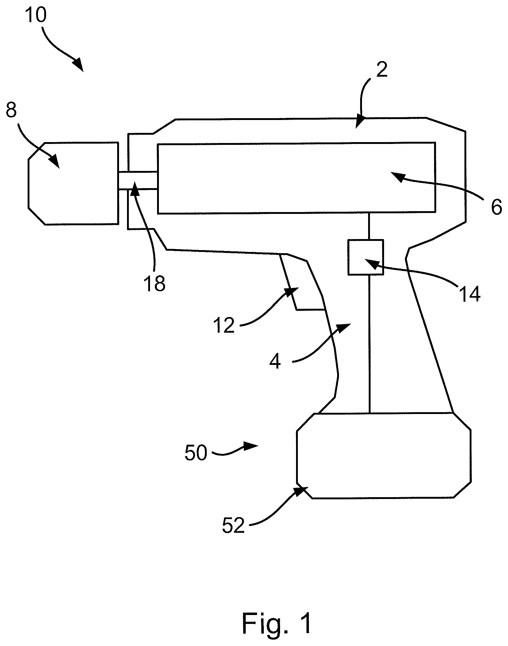 Patent US11793499 — Replaceable battery unit for a surgical power tool — Figure 1