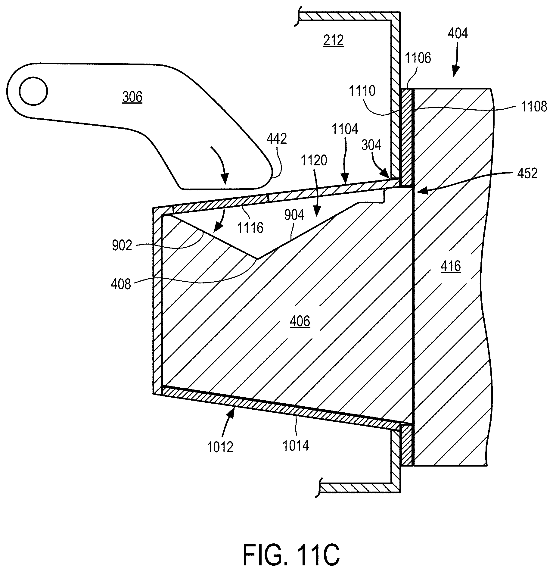Patent US11793500 Figure 19 – Adjustable force and ball bearing attachment mechanism for docking cannulas to surgical robotic arms