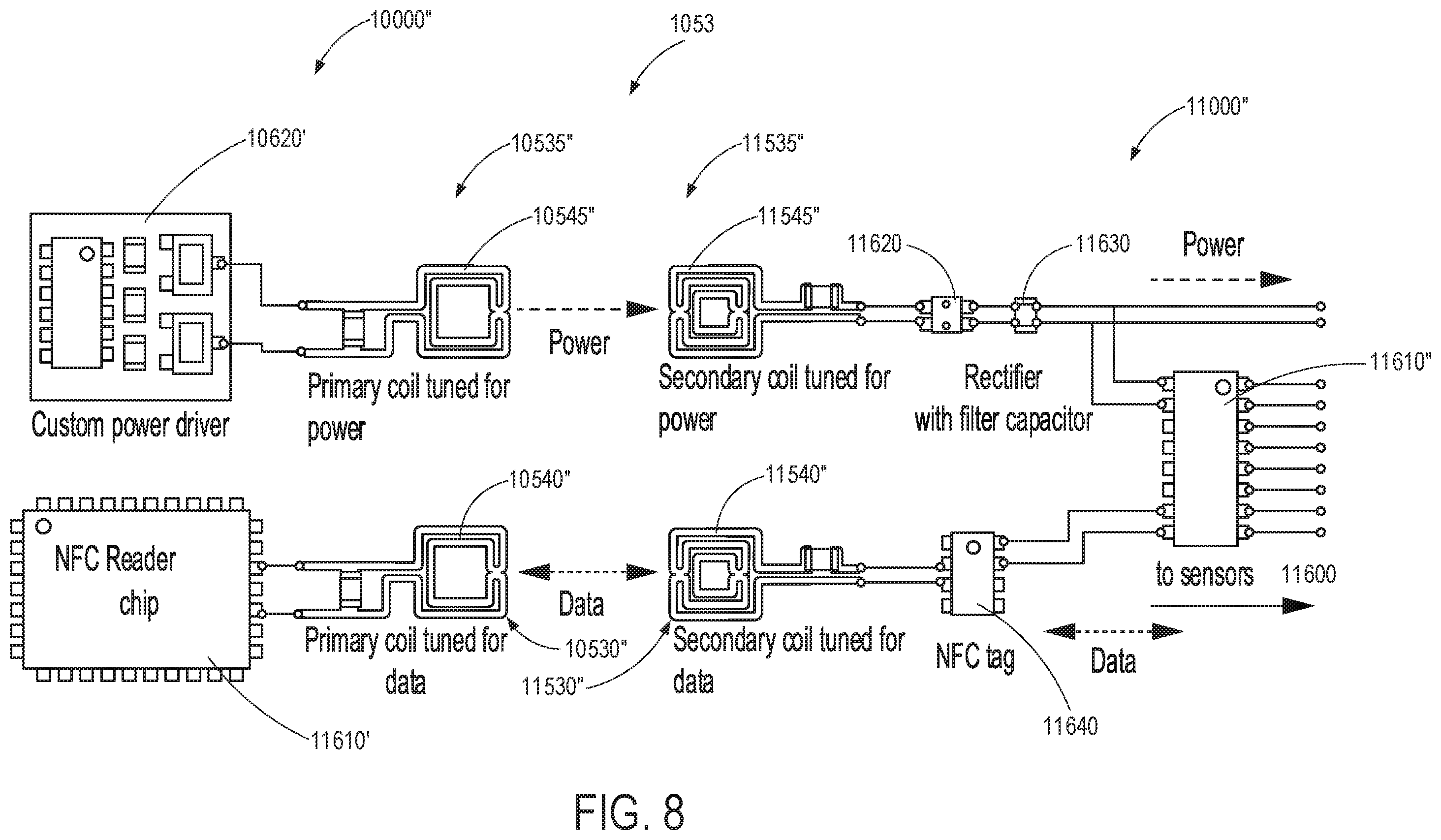 Patent US11793514 Figure 10 – Staple cartridge comprising sensor array which may be embedded in cartridge body