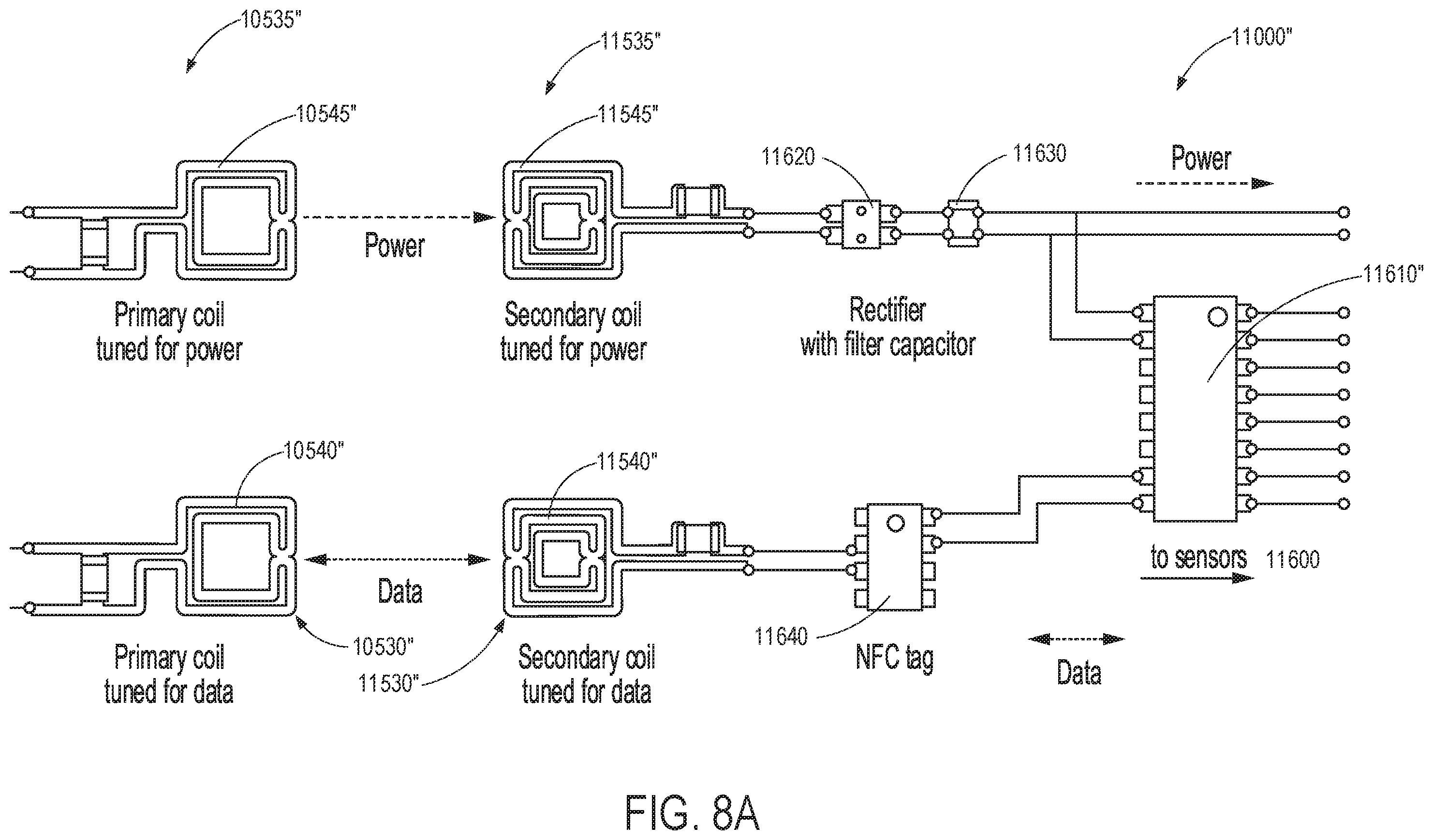 Patent US11793514 Figure 11 – Staple cartridge comprising sensor array which may be embedded in cartridge body