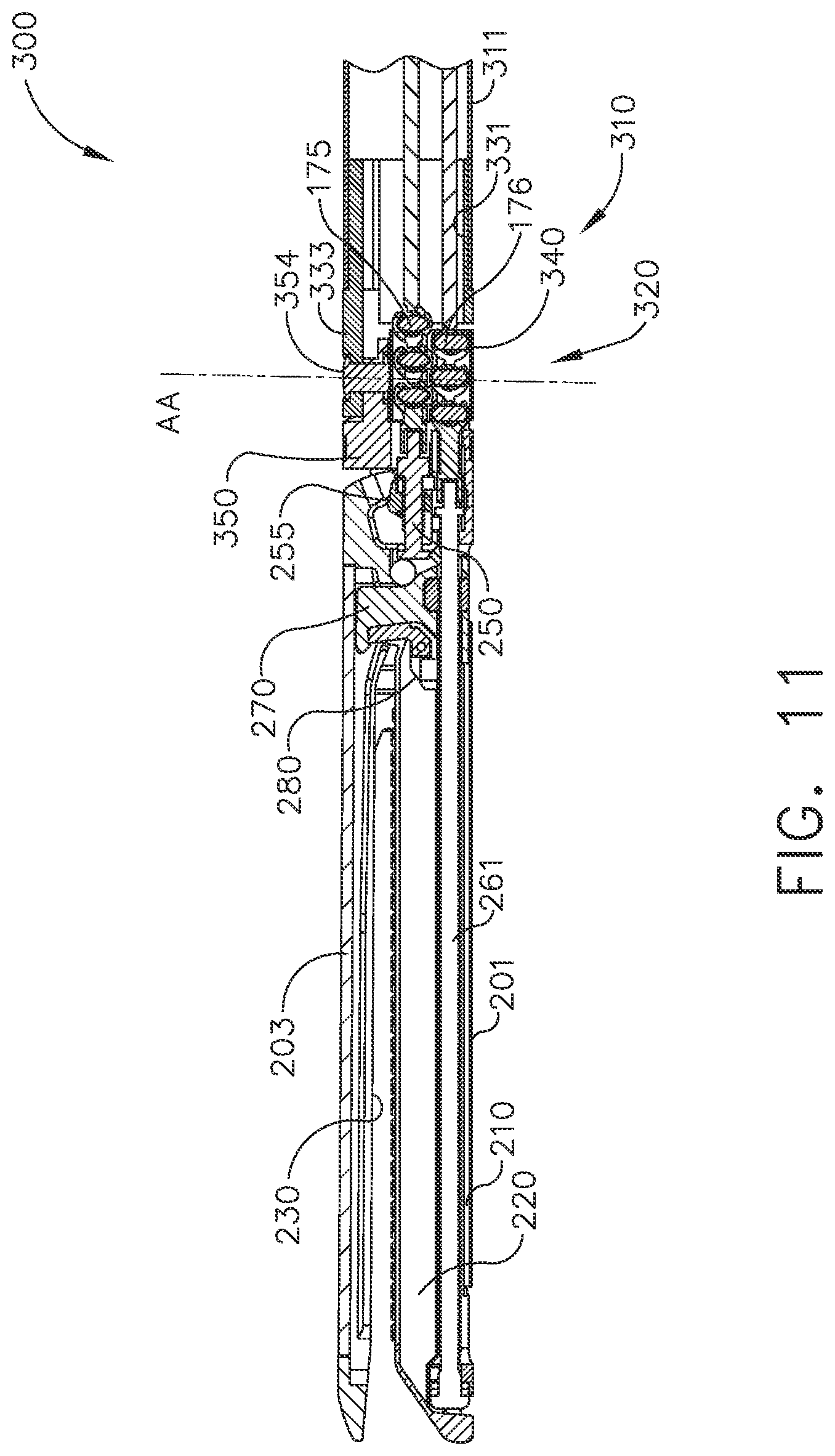 Patent US11793516 Figure 11 – Surgical staple cartridge comprising longitudinal support beam