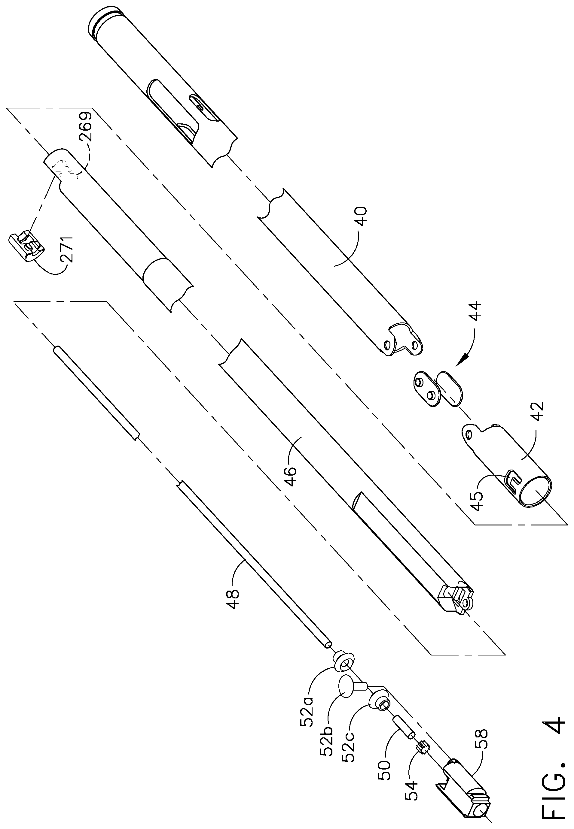 Patent US11793521 Figure 4 – Powered surgical cutting and stapling apparatus with manually retractable firing system