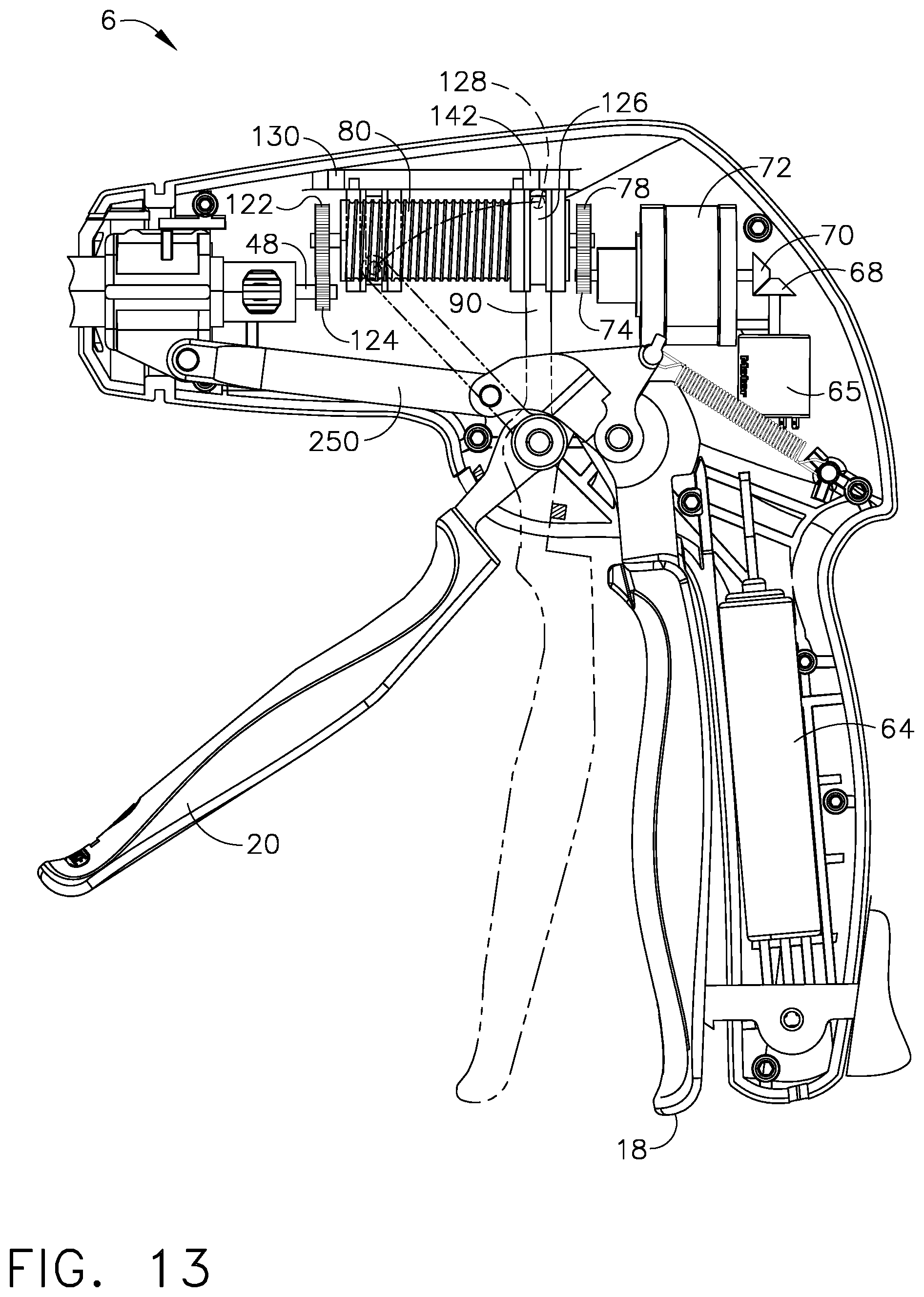 Patent US11793521 Figure 13 – Powered surgical cutting and stapling apparatus with manually retractable firing system