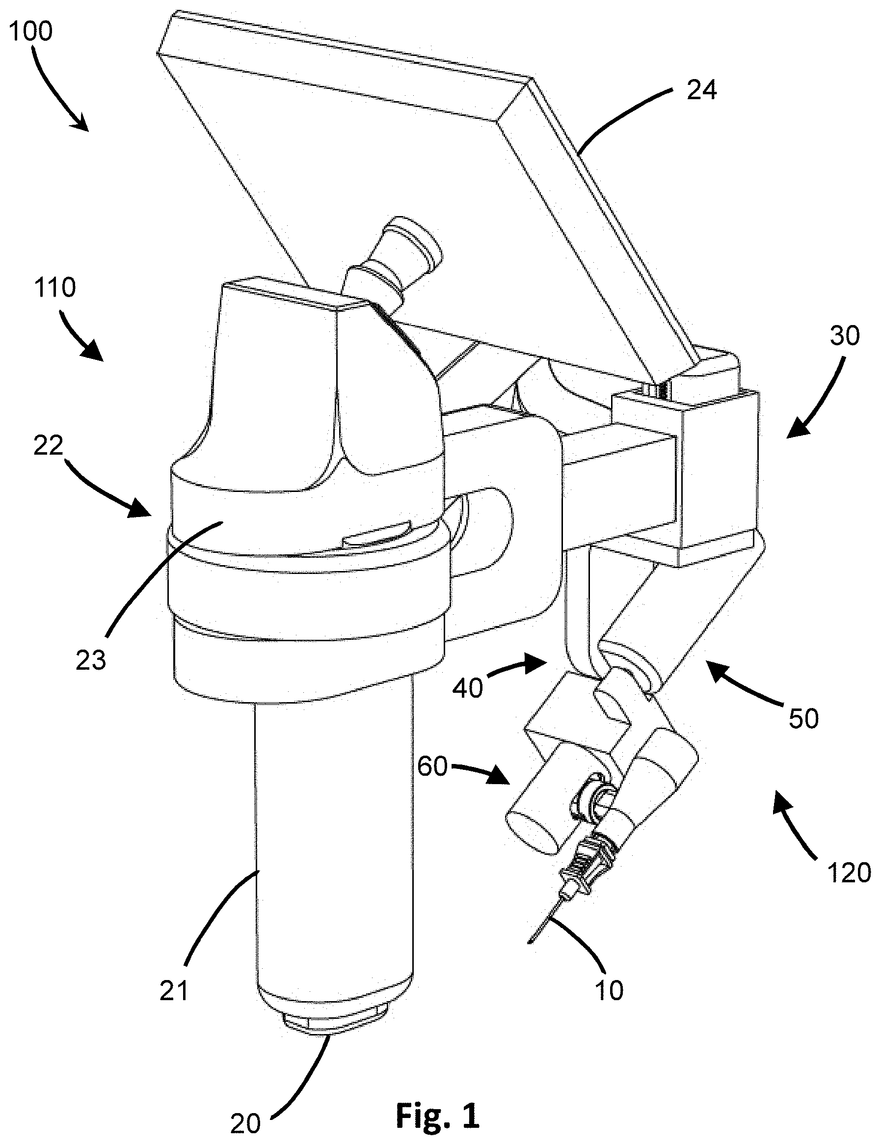 Patent US11793543 — Device and method for automated insertion of penetrating member — Figure 1