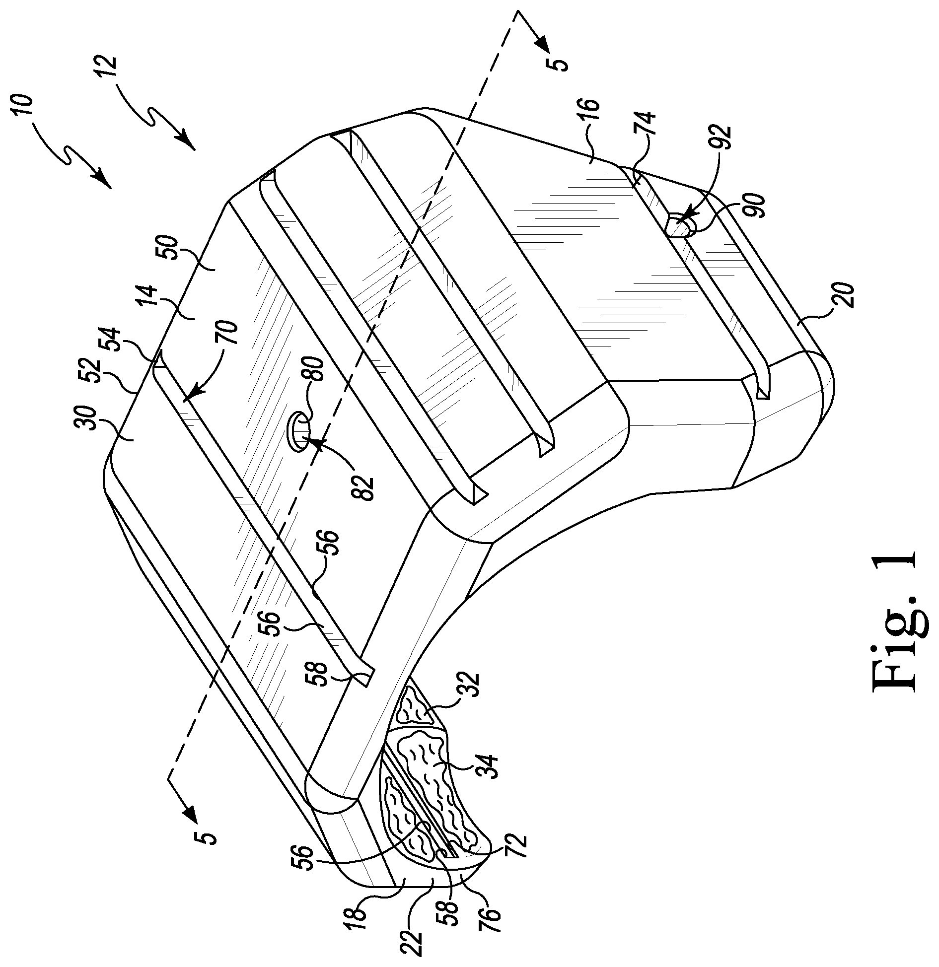 Patent US11793549 — Customized patient-specific orthopaedic surgical instrument and method for preparing a patient's femur — Figure 1