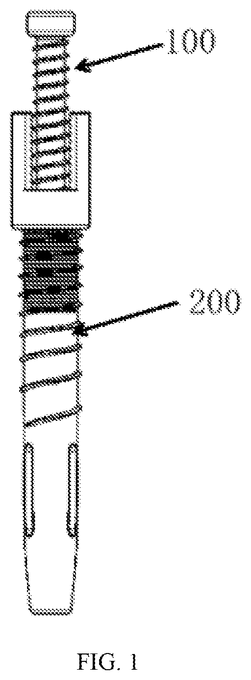 Patent US11793550 — Claw-shaped pedicle screw fastener for osteoporosis — Figure 1
